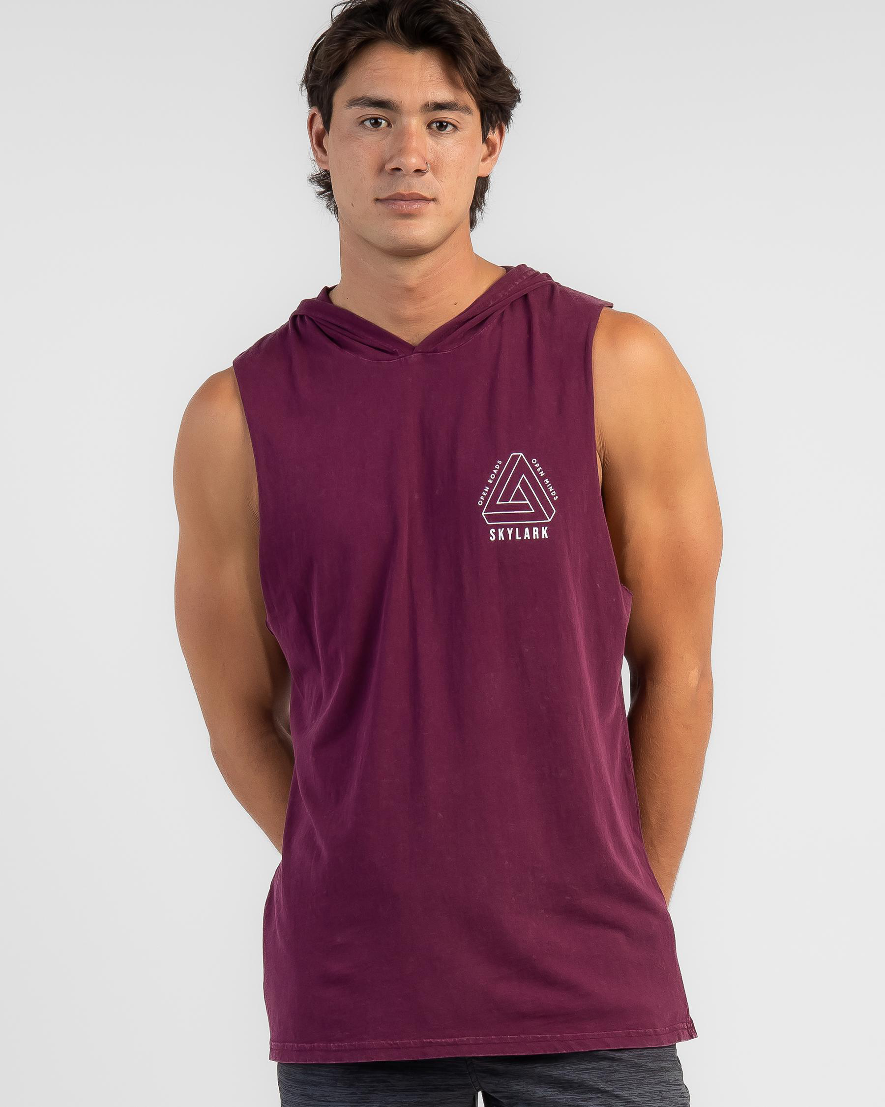 Shop Skylark Breached Hooded Muscle Tank In Port Acid - Fast Shipping ...