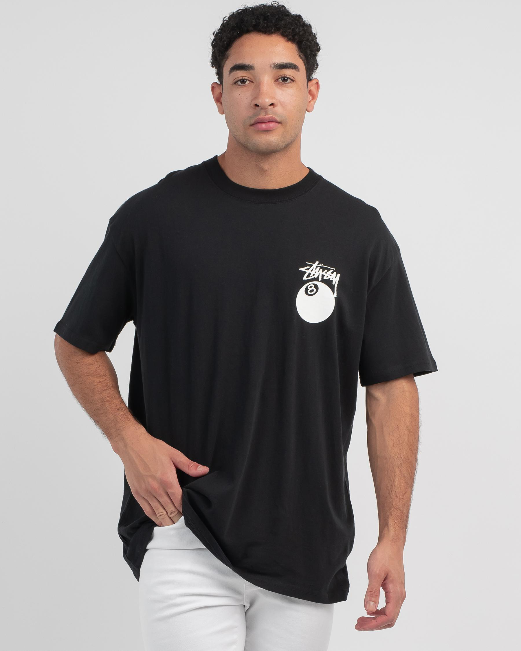 Shop Stussy 8 Ball T-Shirt In Black - Fast Shipping & Easy Returns ...