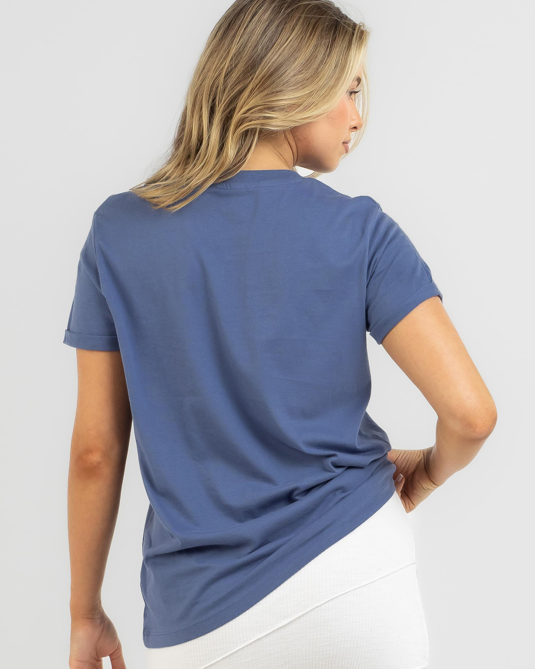 Shop Roxy Noon Ocean Corpo T-Shirt In Bijou Blue - Fast Shipping & Easy ...