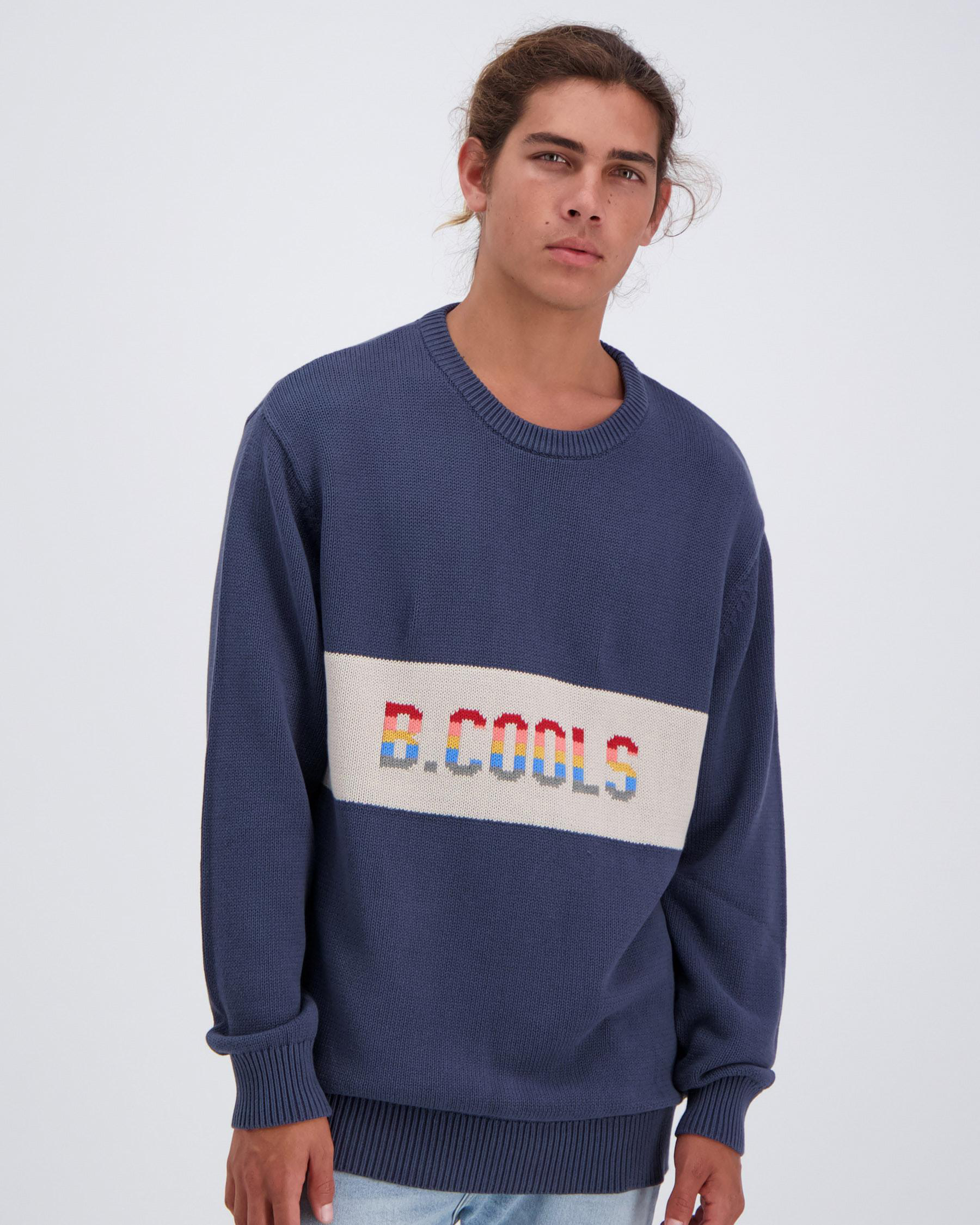 Barney Cools B.Cools Crew Knit In Navy - Fast Shipping & Easy Returns ...