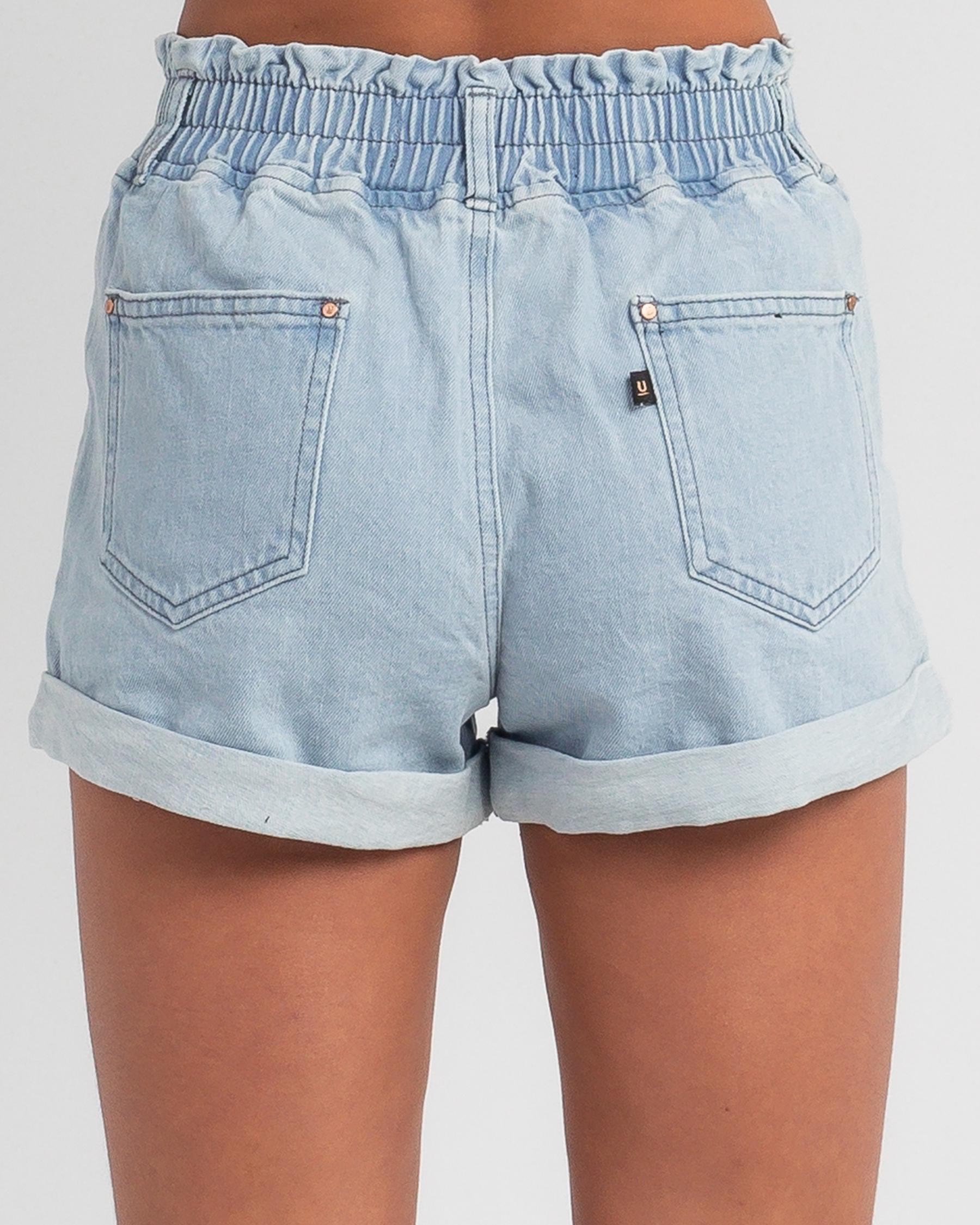 Shop Used Girls' Jasper Shorts In Mid Blue - Fast Shipping & Easy ...