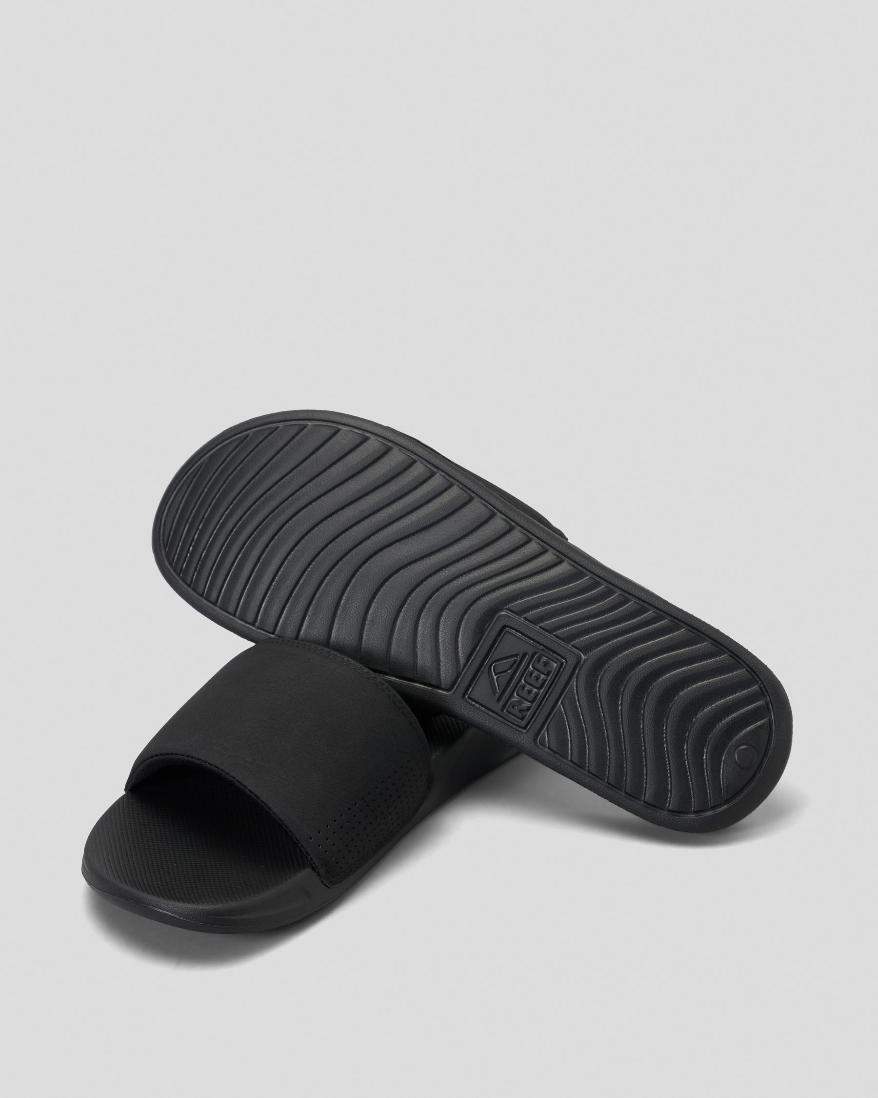 Shop Reef One Slides In Black - Fast Shipping & Easy Returns - City ...