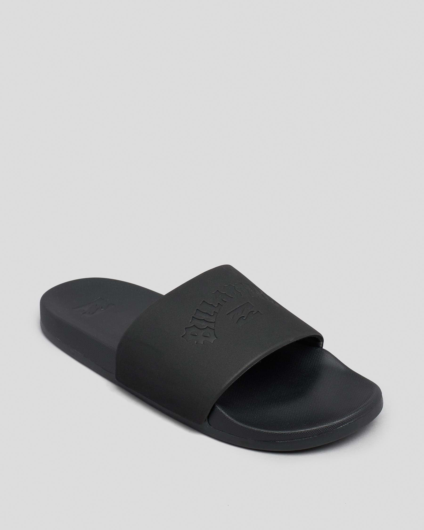 Billabong Cush Slides In Black Fast Shipping Easy Returns