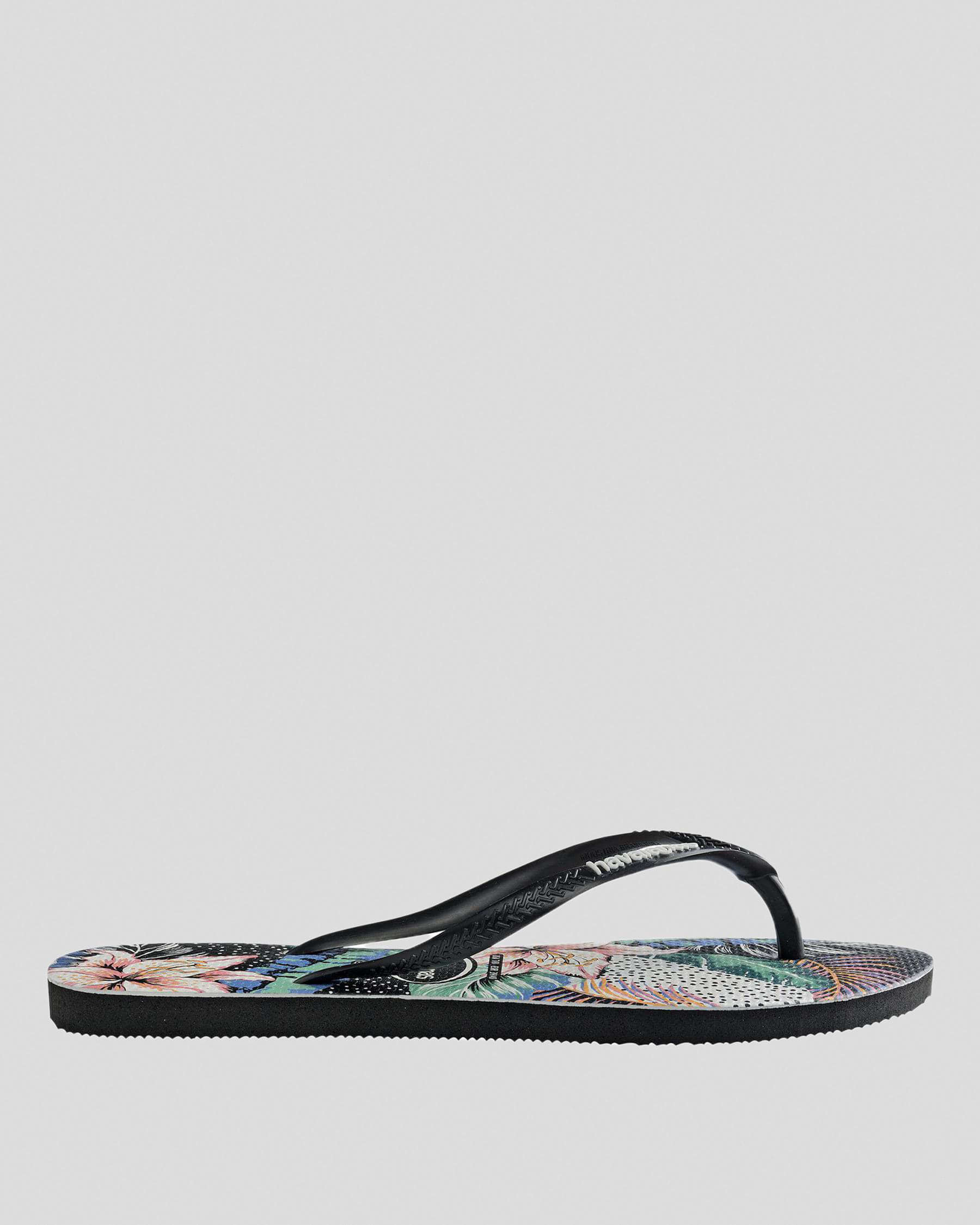 havaianas slim floral dots