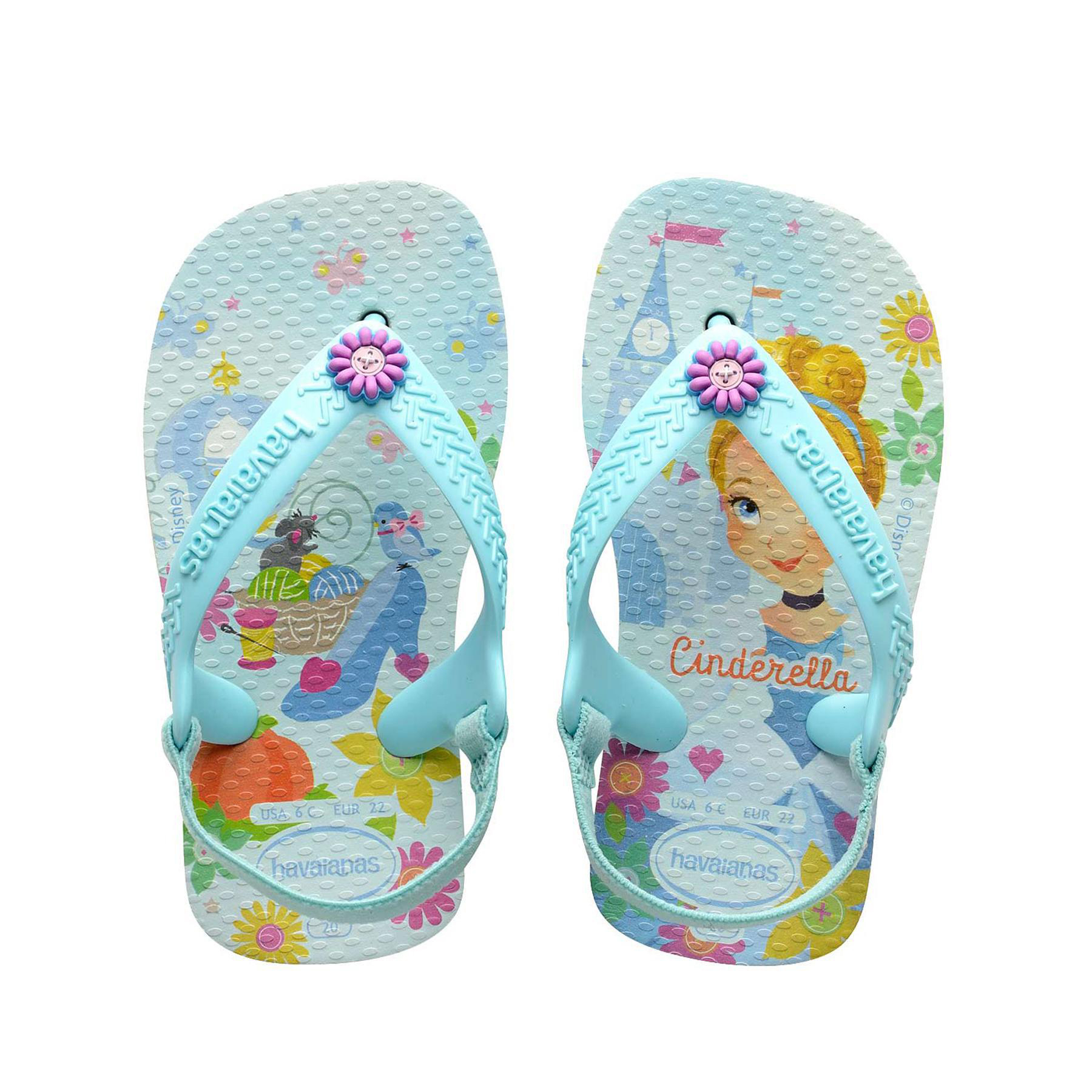 Havaianas Toddlers' Disney Princess Cinderella Thongs In Ice Blue ...