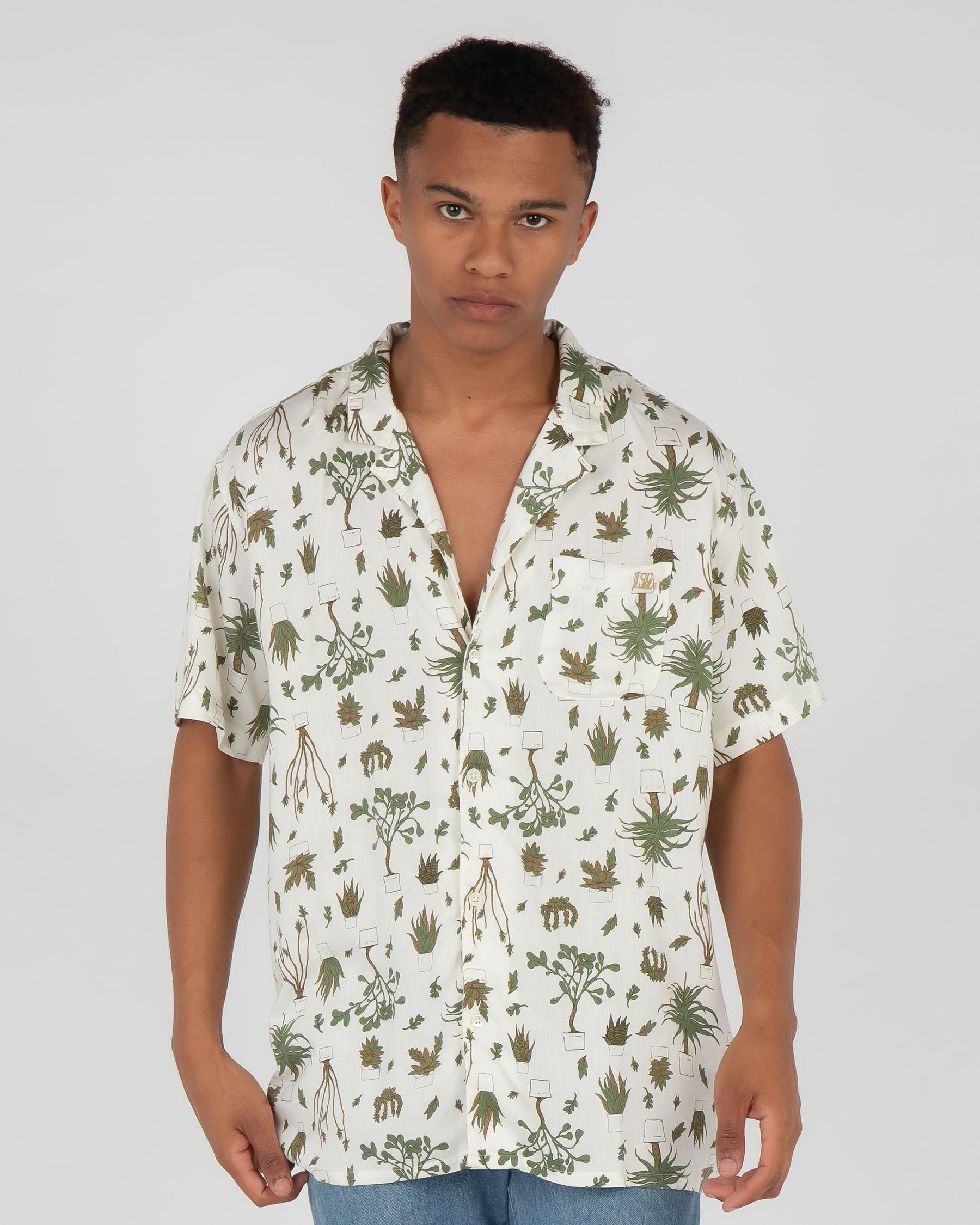 Shop Levi's Cubano Short Sleeve Shirt In Nephrite Olive Night - Fast ...