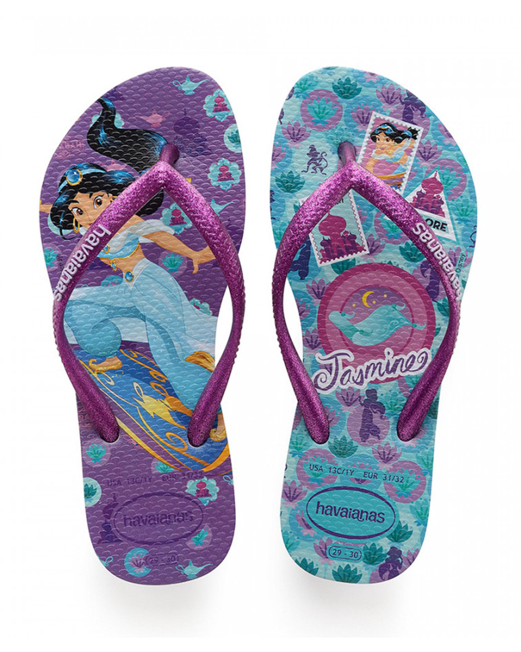 Kid's Disney Princess Jasmine Slim Thongs