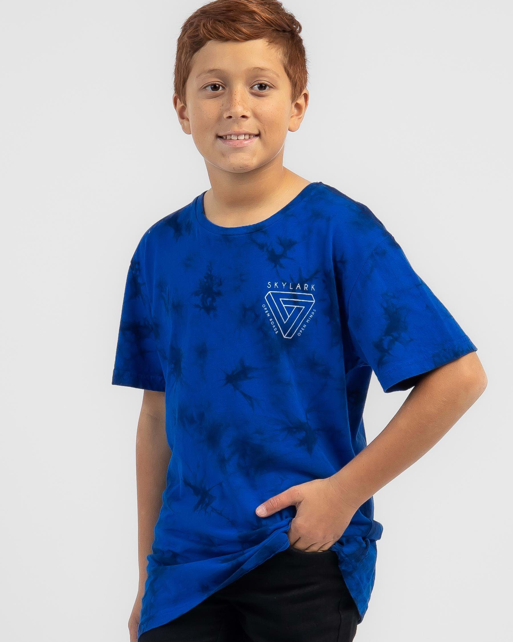 Shop Skylark Boys' Fissure T-Shirt In Lt Blue Mottle - Fast Shipping ...