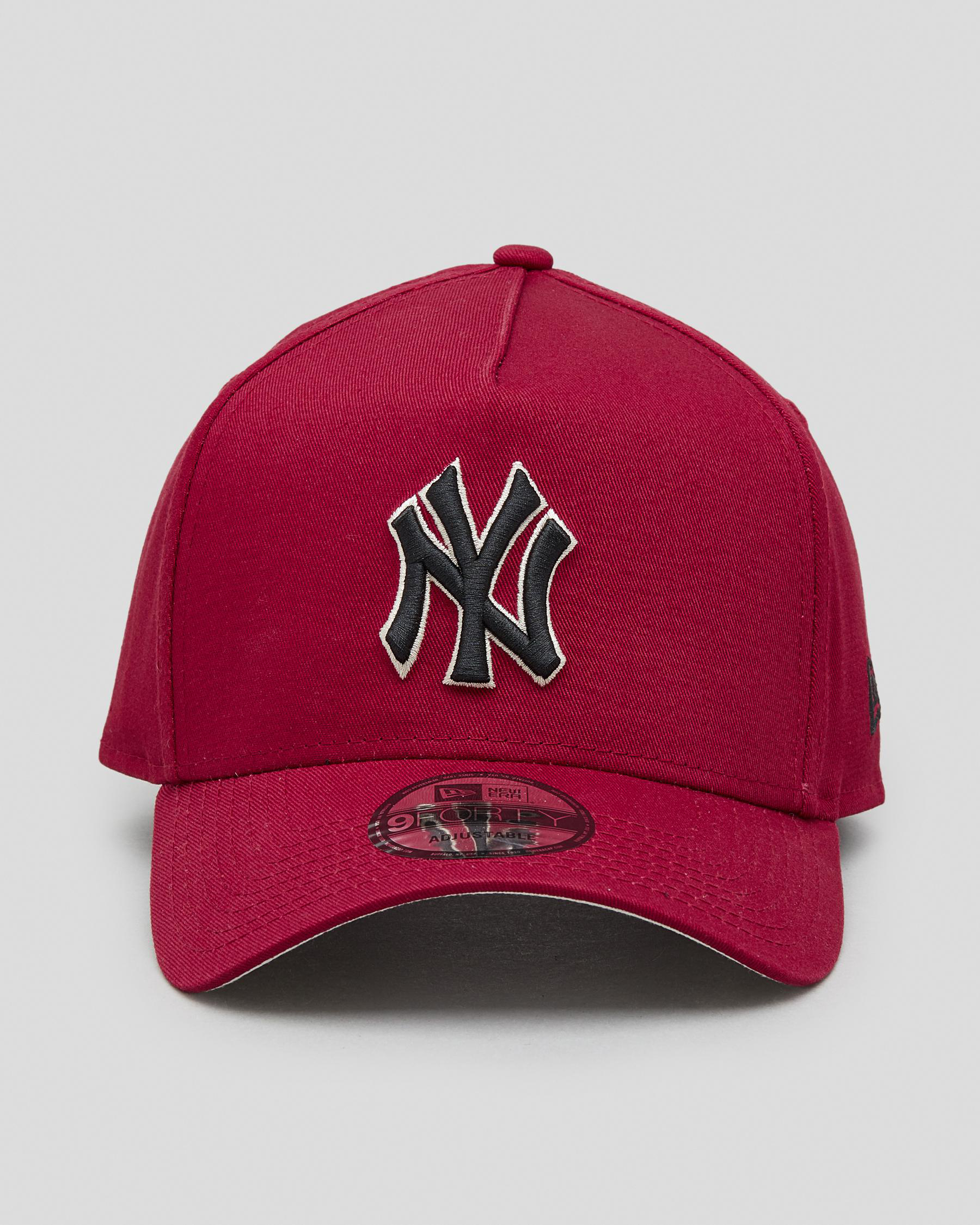 New Era New York Yankees 9Forty Snapback Cap In Cardinal/black/stone ...