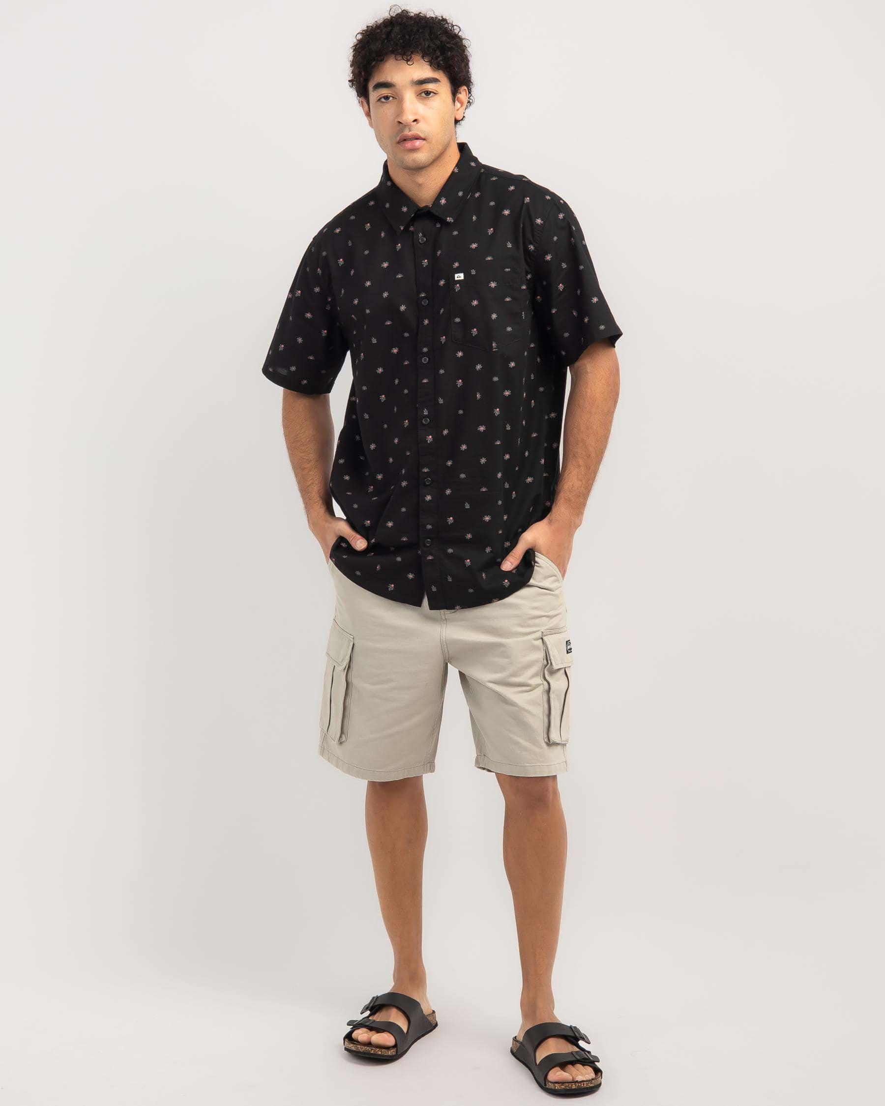 Shop Quiksilver Minimo Shirt In Black Minimo - Fast Shipping & Easy ...
