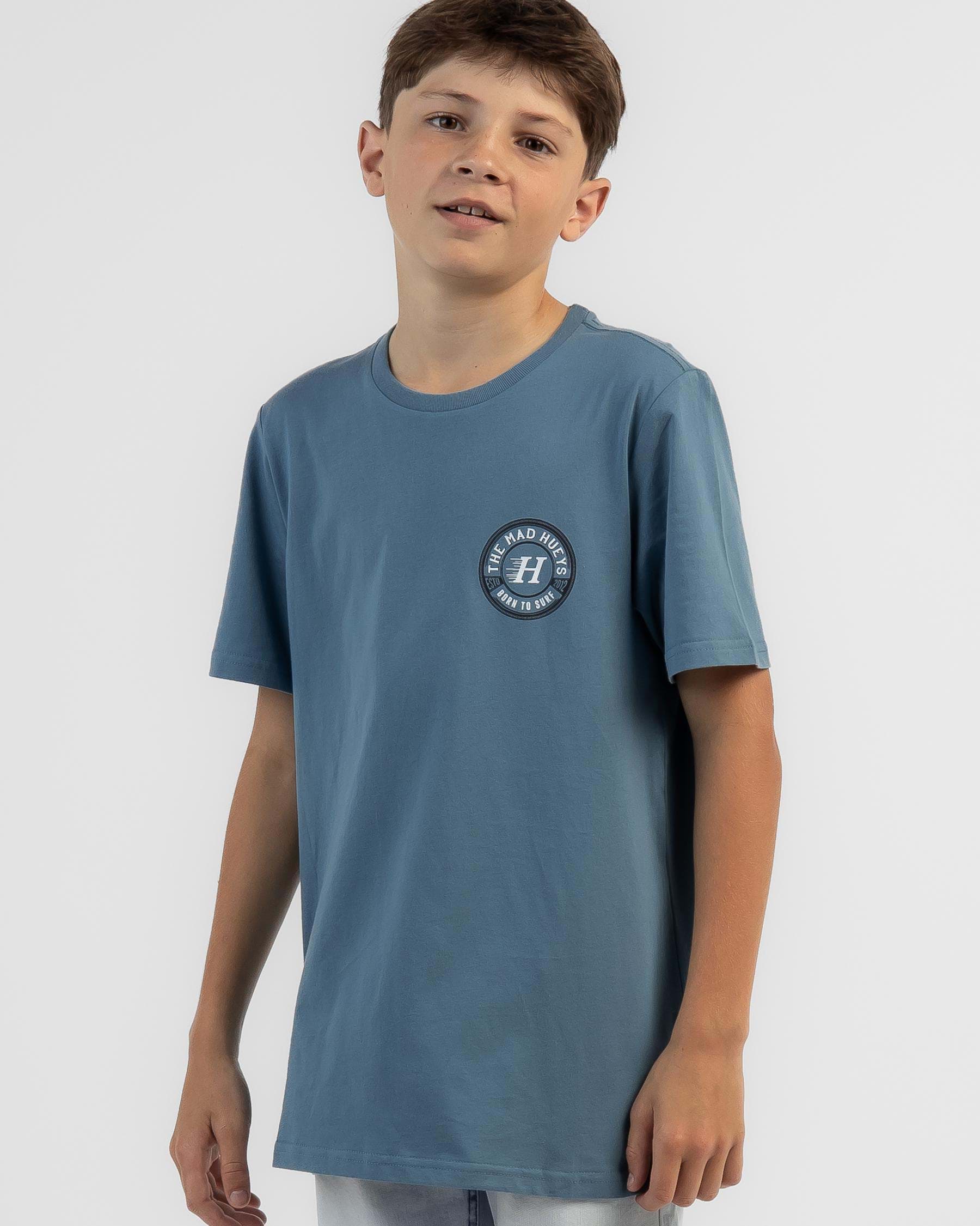 Shop The Mad Hueys Boys' Surf Fish T-Shirt In Slate - Fast Shipping ...