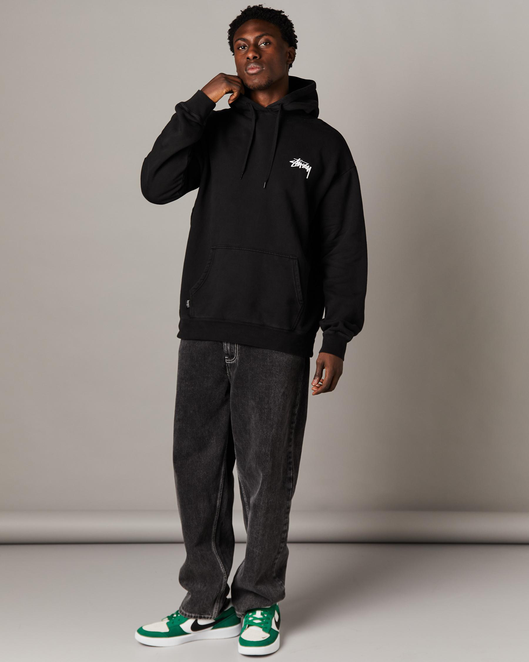 Shop Stussy Fuzzy Dice Hoodie In Pigment Black - Fast Shipping & Easy ...
