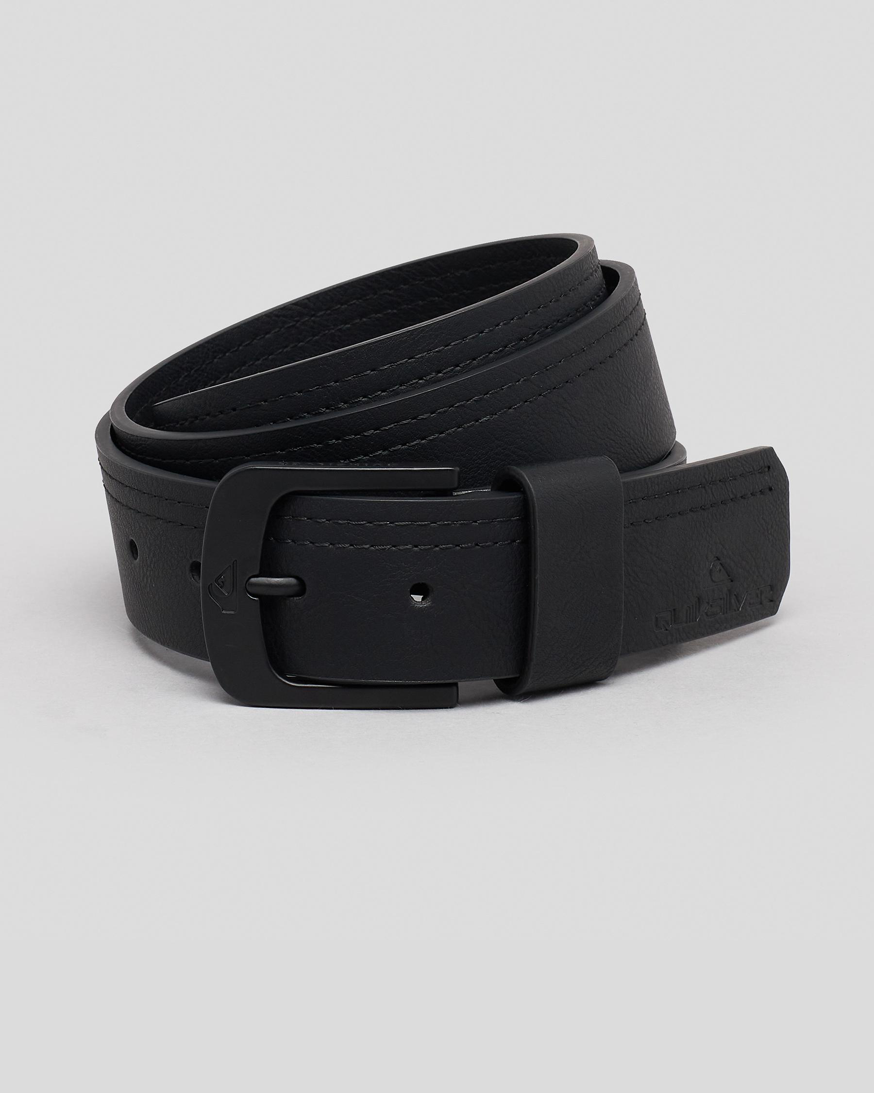 Shop Quiksilver Stitchin Belt In Black - Fast Shipping & Easy Returns ...