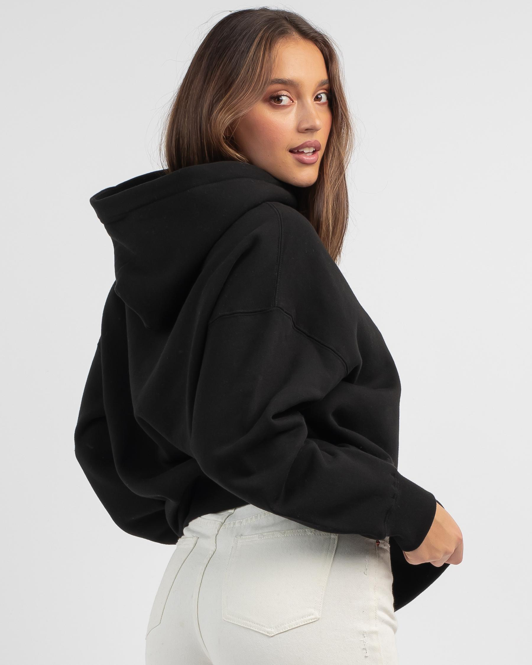 Shop Stussy Stock Oversized Hoodie In Black - Fast Shipping & Easy ...