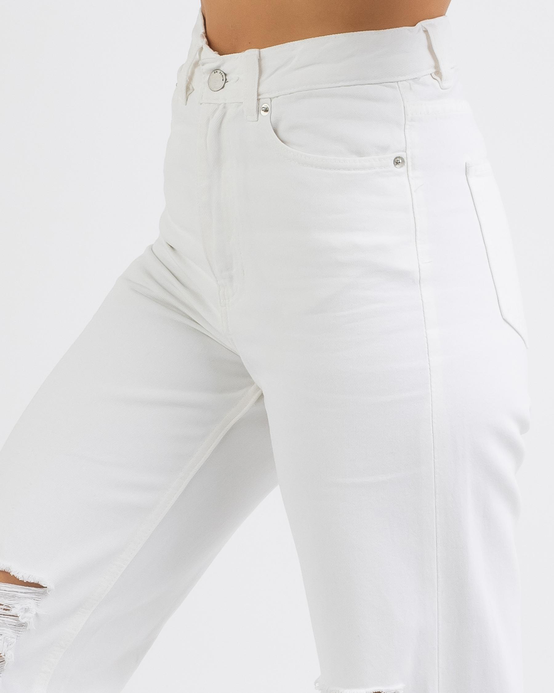 Dr Denim Echo Jeans In White Ripped - Fast Shipping & Easy Returns ...