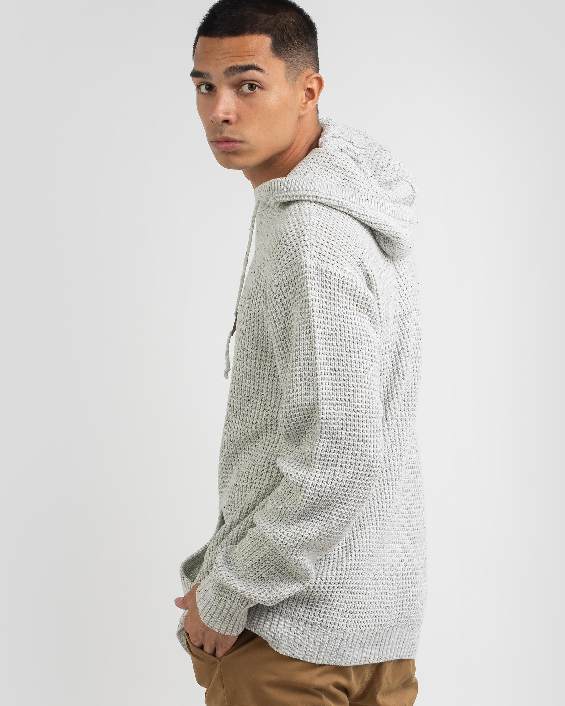 Shop Lucid Island Knit Hoodie In Lt Grey - Fast Shipping & Easy Returns ...