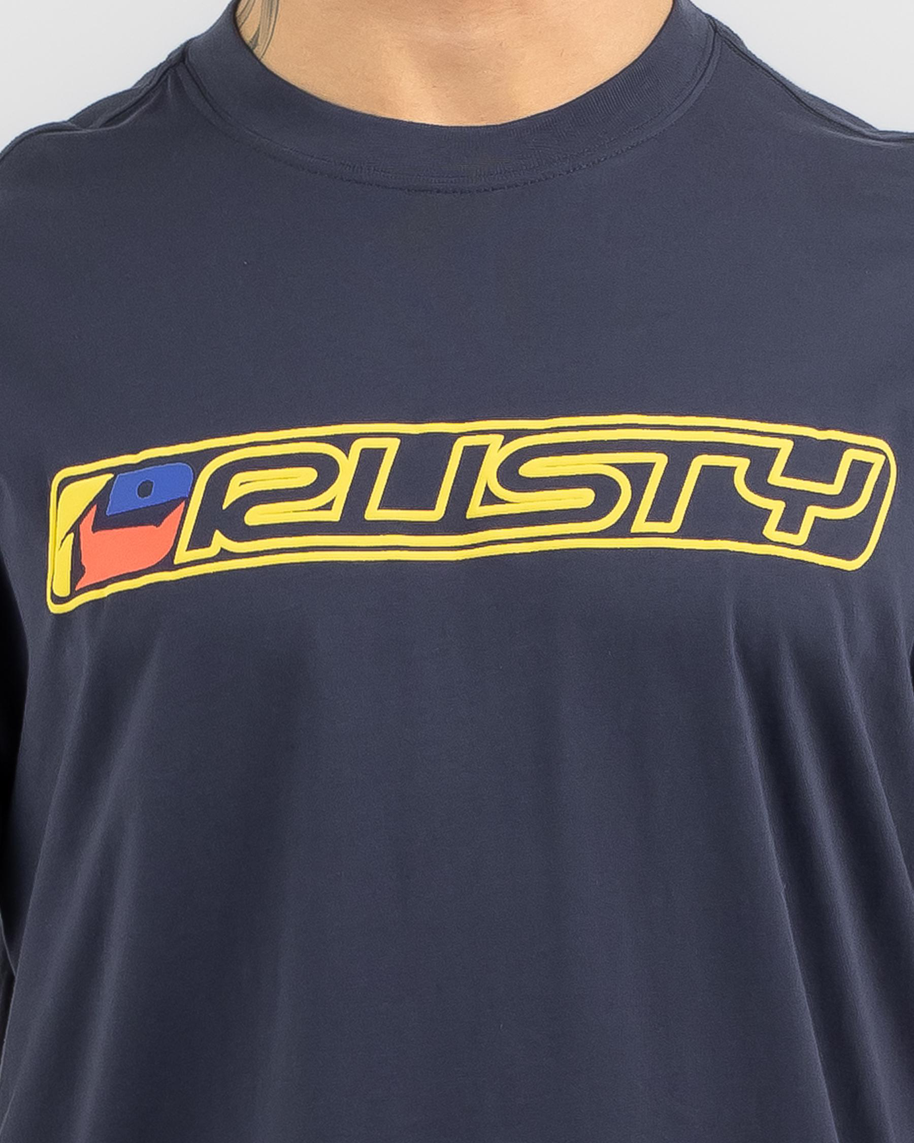 Shop Rusty Deep End T-Shirt In Navy / Yellow - Fast Shipping & Easy ...