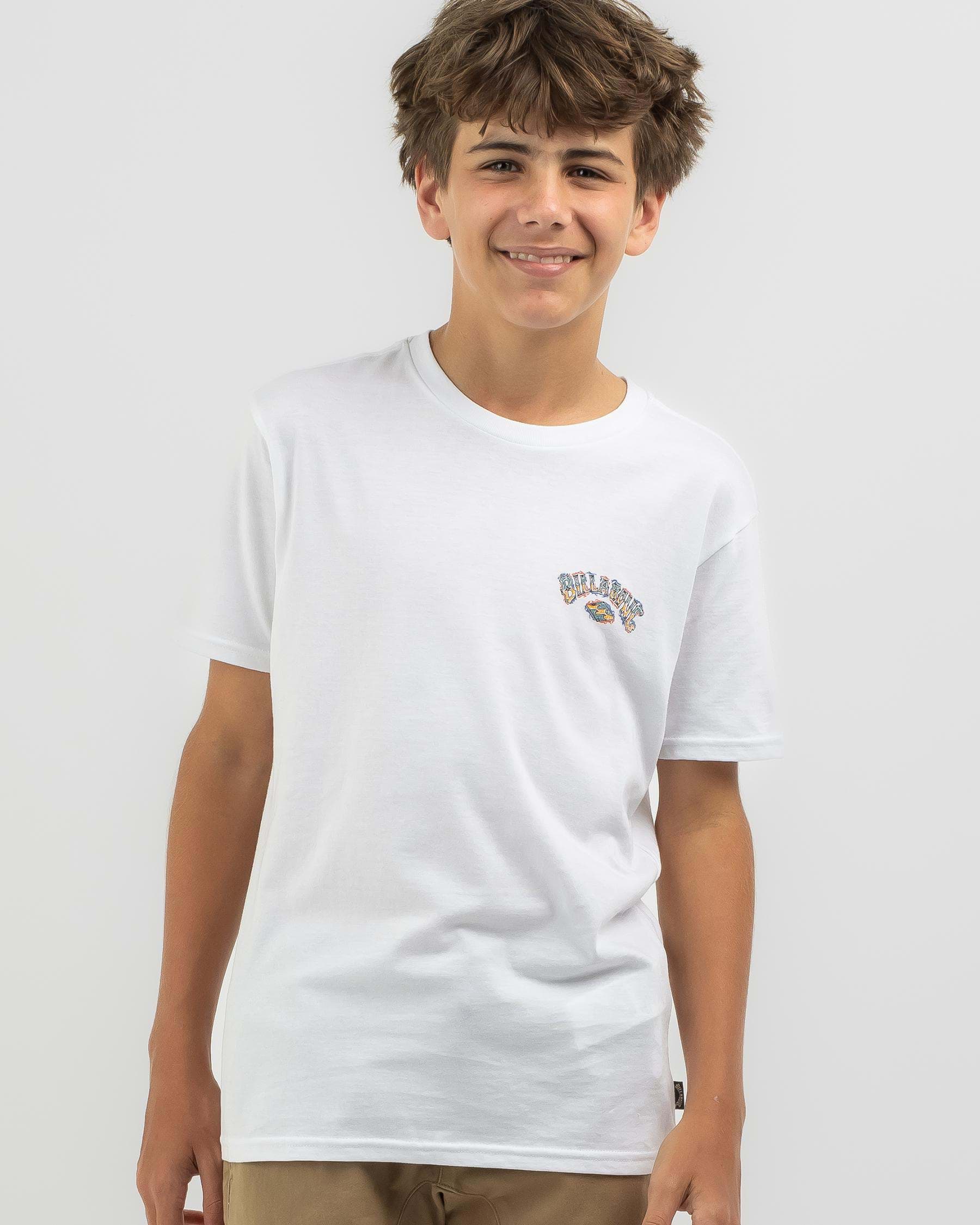 Billabong Boys' Theme Arch SS T-Shirt In White - Fast Shipping & Easy ...