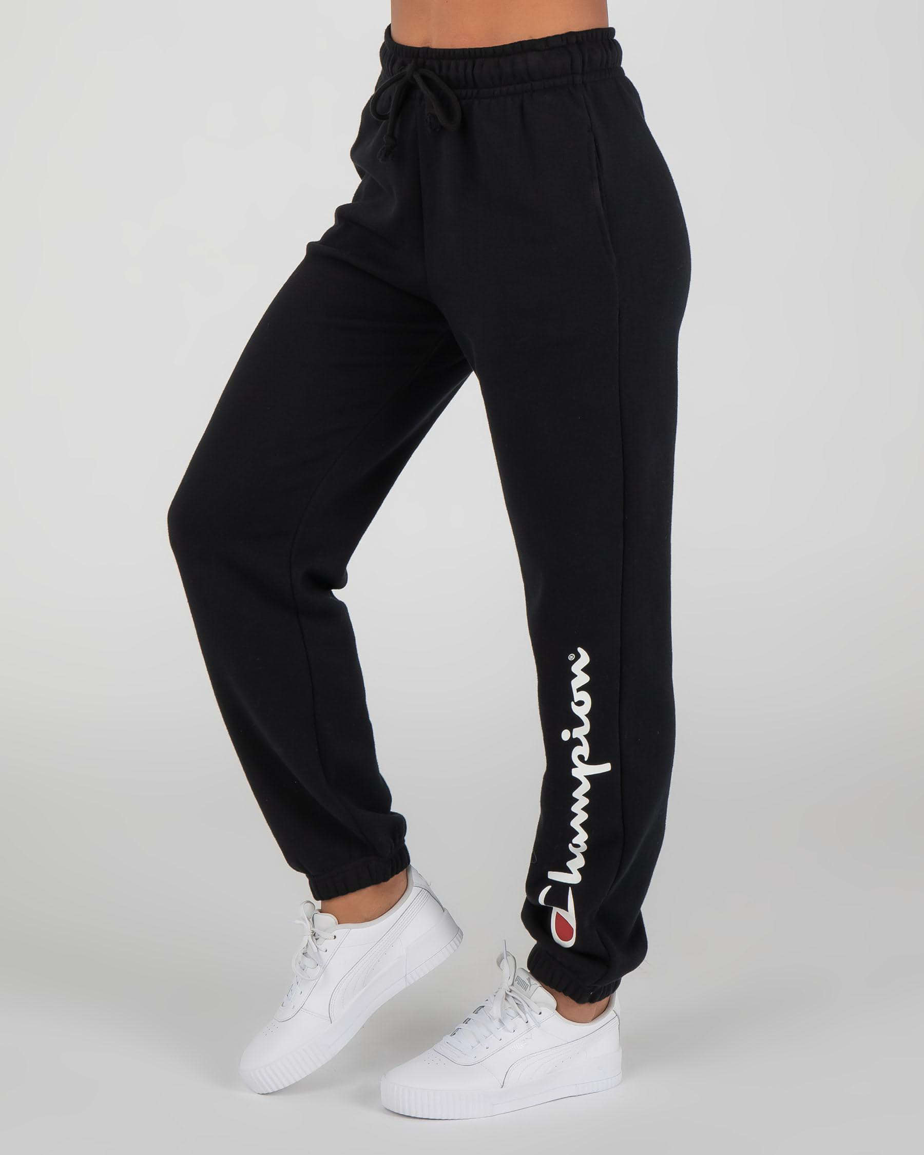 Shop Champion Logo Track Pants In Black - Fast Shipping & Easy Returns ...