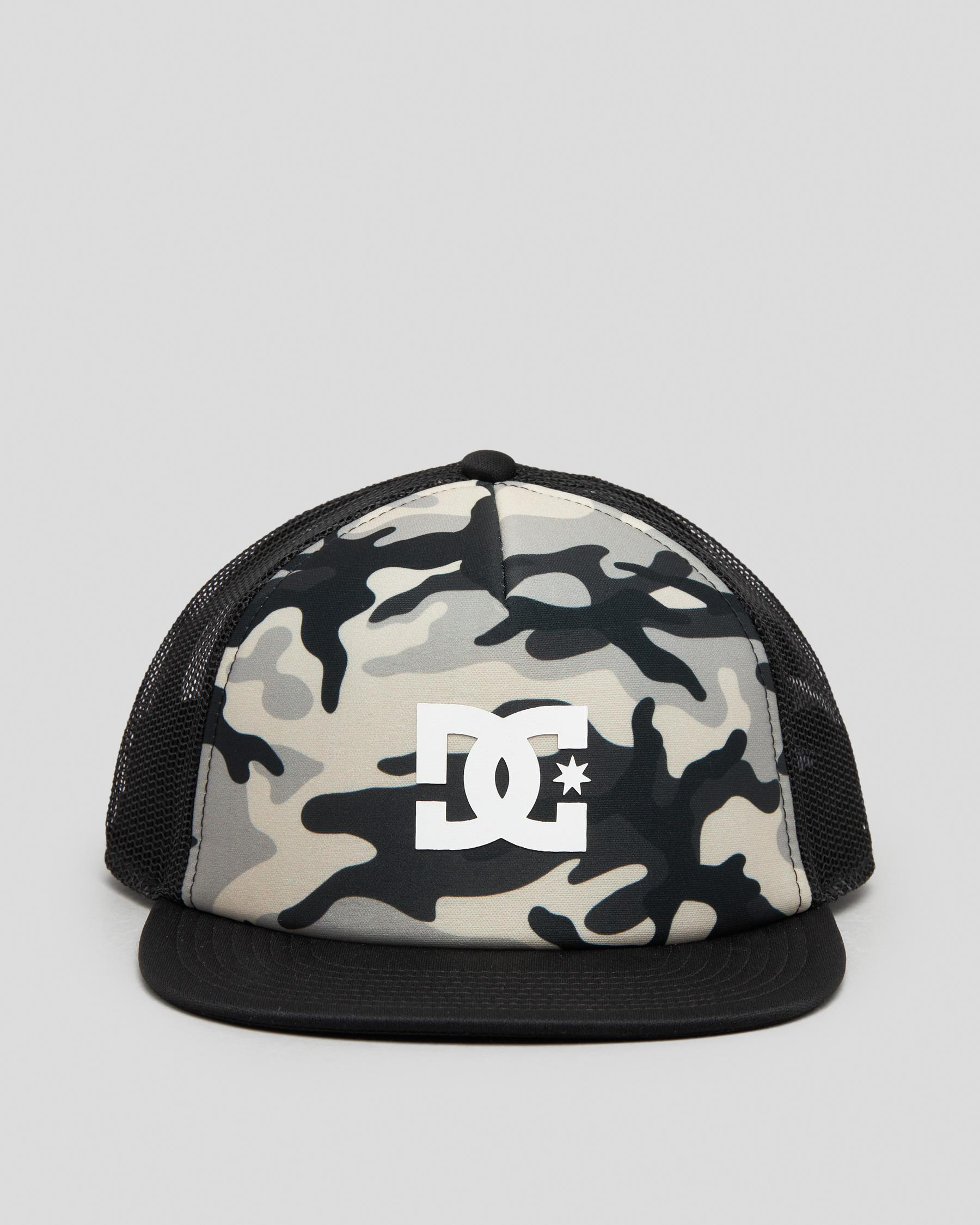 Shoes Trucker Returns DC Boys\' States City - United Shipping & Cap Beach Easy FREE* In - Camo Station Gas Stone