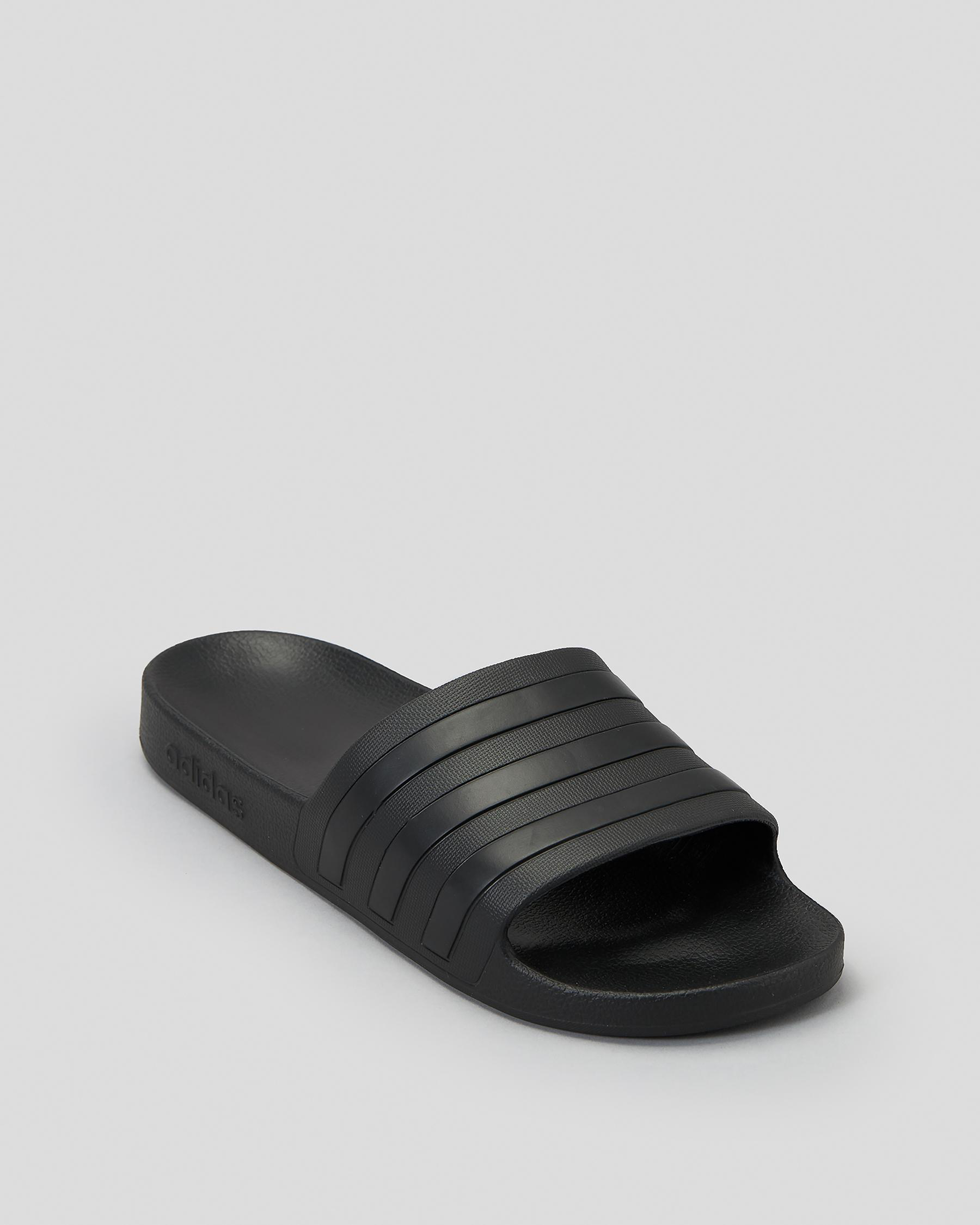 Shop adidas Adilette Aqua Slides In Core Black/core Black/core Black ...