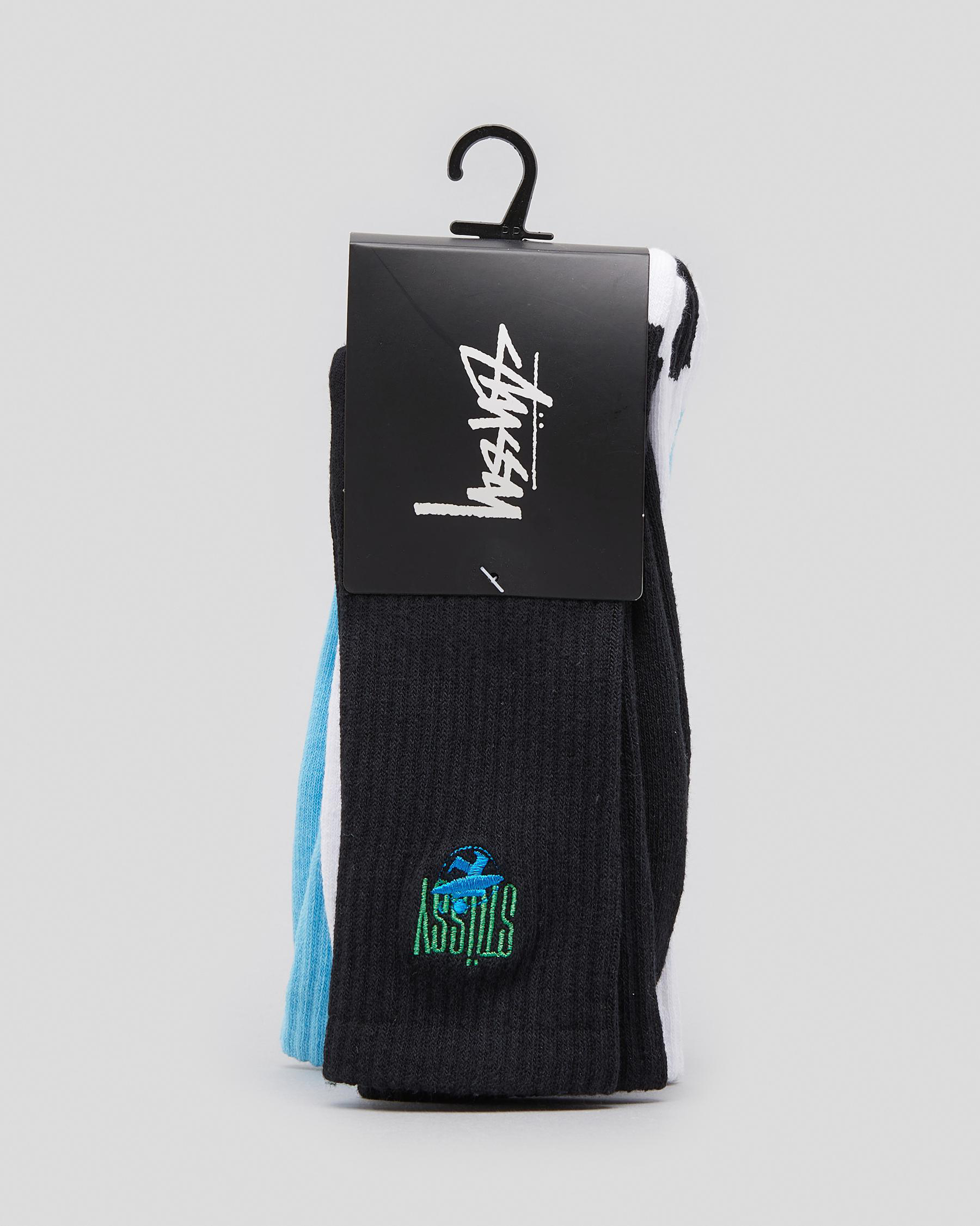 Stussy Surfman Socks 3 Pack In Multi - Fast Shipping & Easy Returns ...