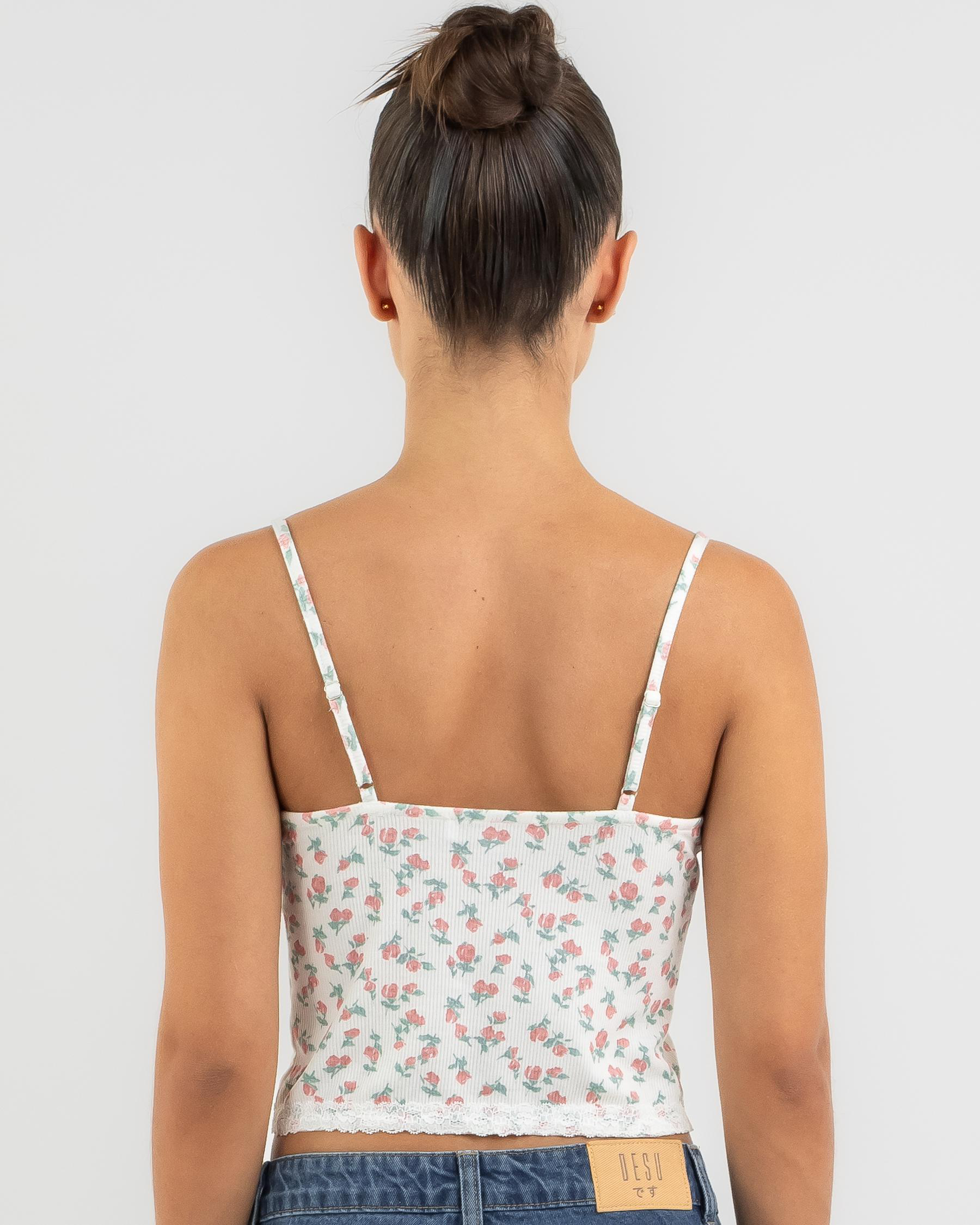 Shop Mooloola Ashlee Tie Up Cami Top In Red Floral Fast Shipping And Easy Returns City Beach