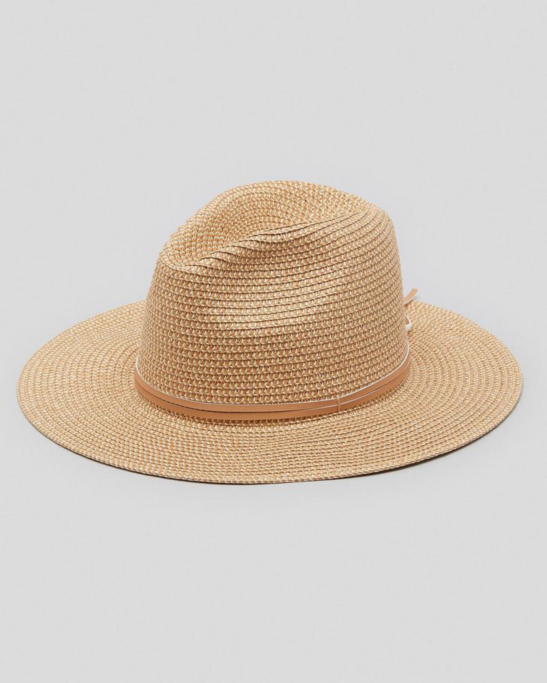 Shop Rusty Gisele Panama Hat In Natural/caramel - Fast Shipping & Easy ...