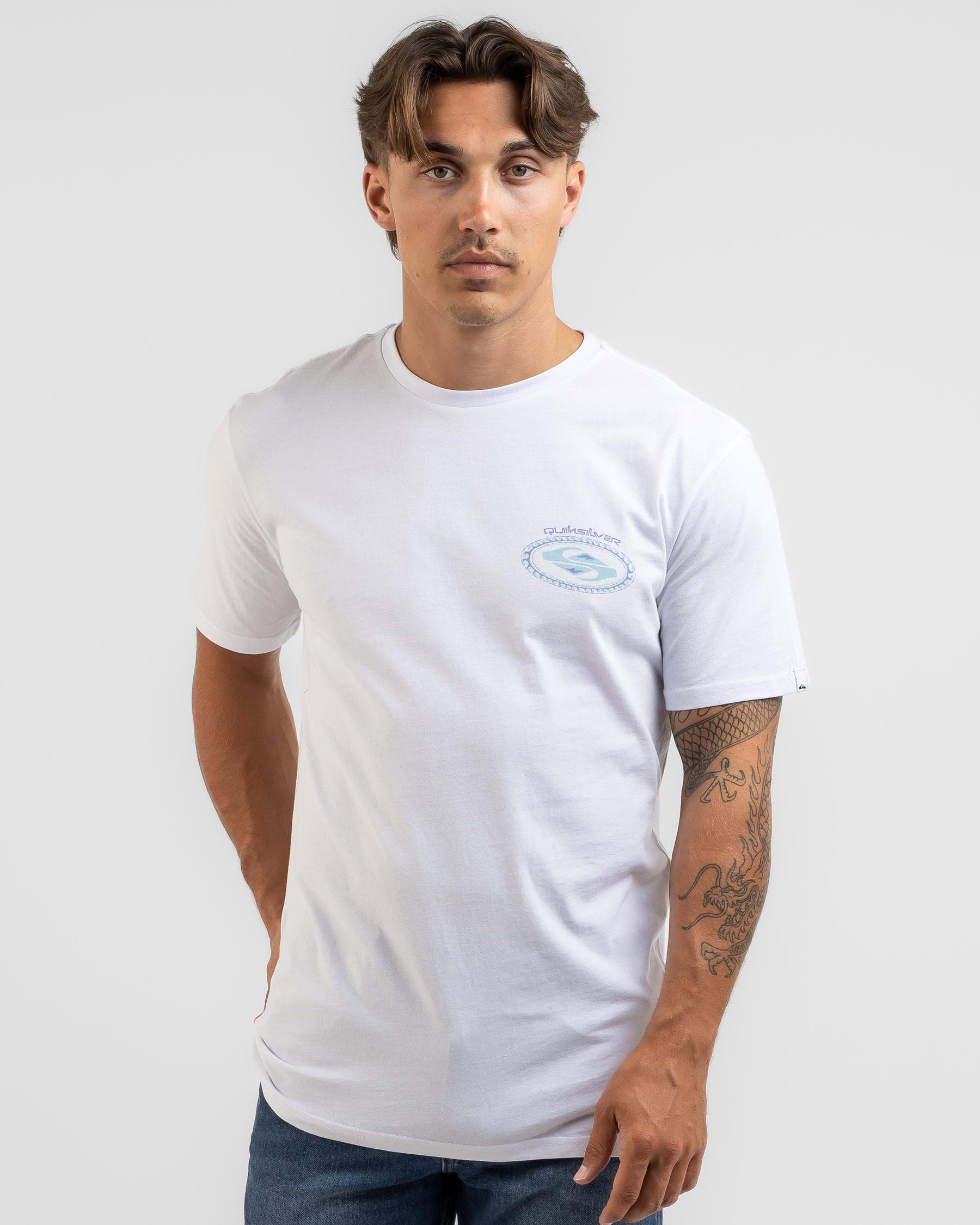 Shop Quiksilver Second Skin T-Shirt In White - Fast Shipping & Easy ...