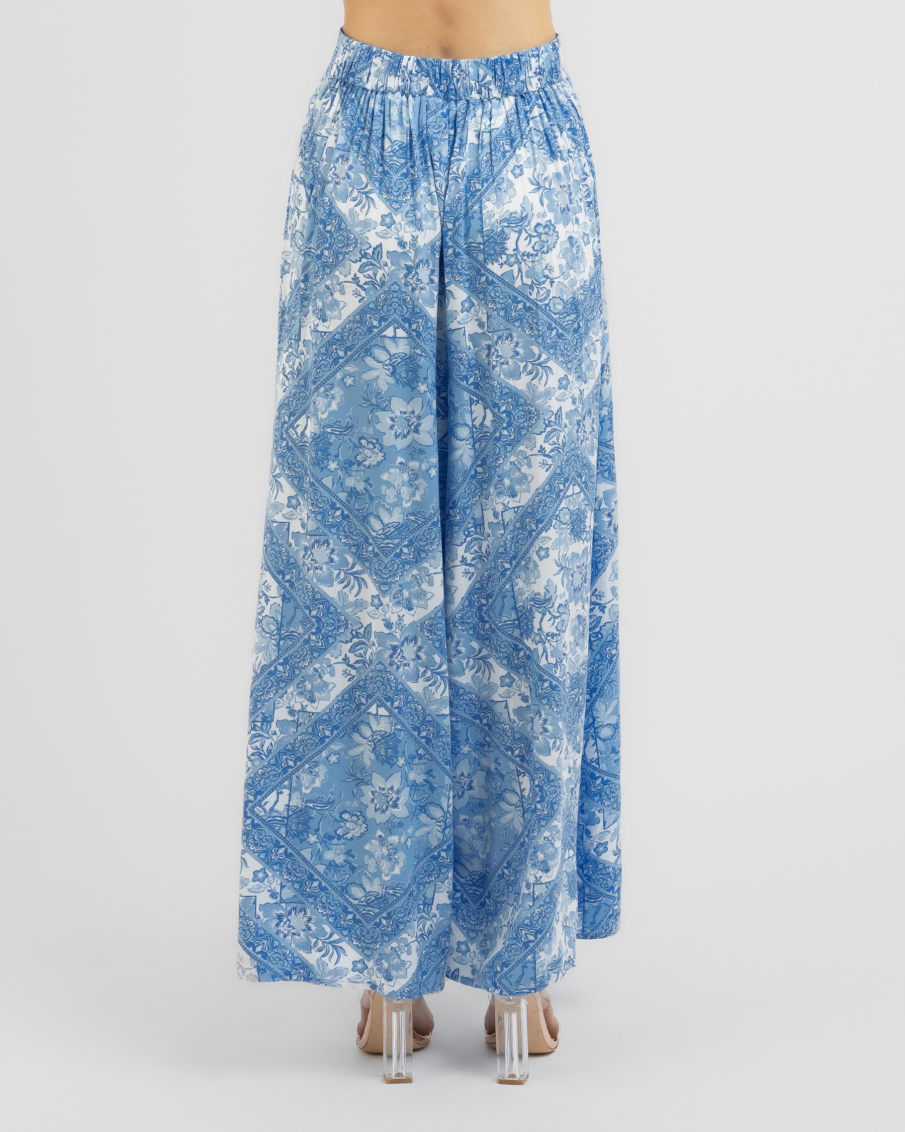 Shop Label Of Love Alanna Pants In Blue - Fast Shipping & Easy Returns ...