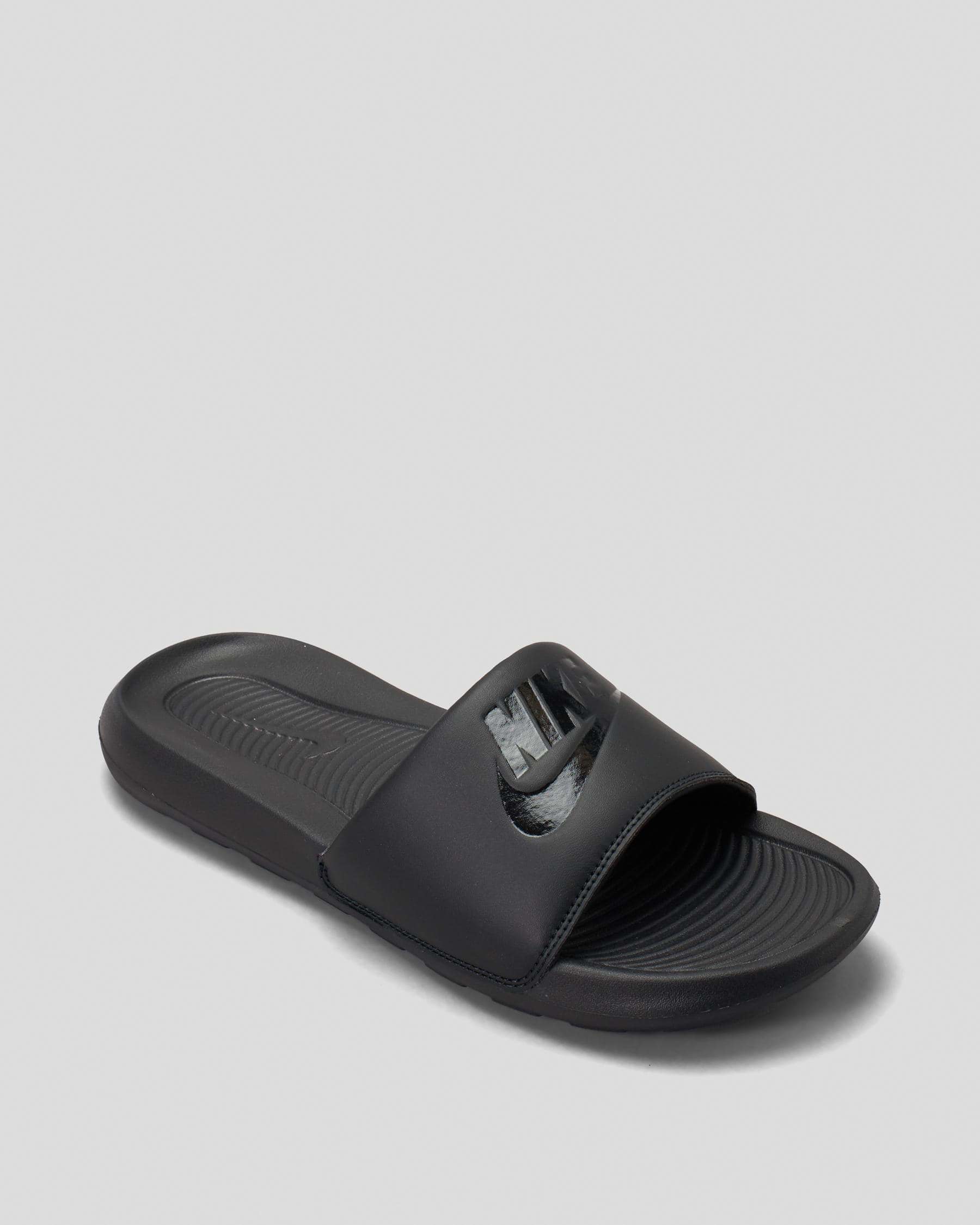 Shop Nike Womens Victori One Slide Sandals In Black/black-black - Fast ...