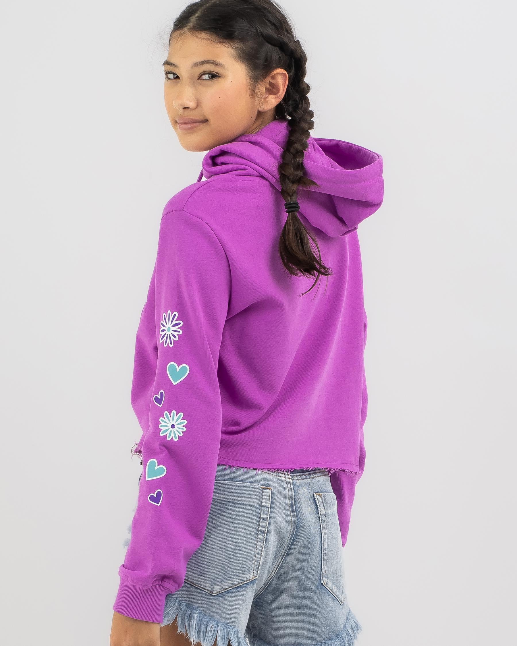 Santa Cruz Girls' Scattered Strip Front Hoodie In Orchid - FREE ...