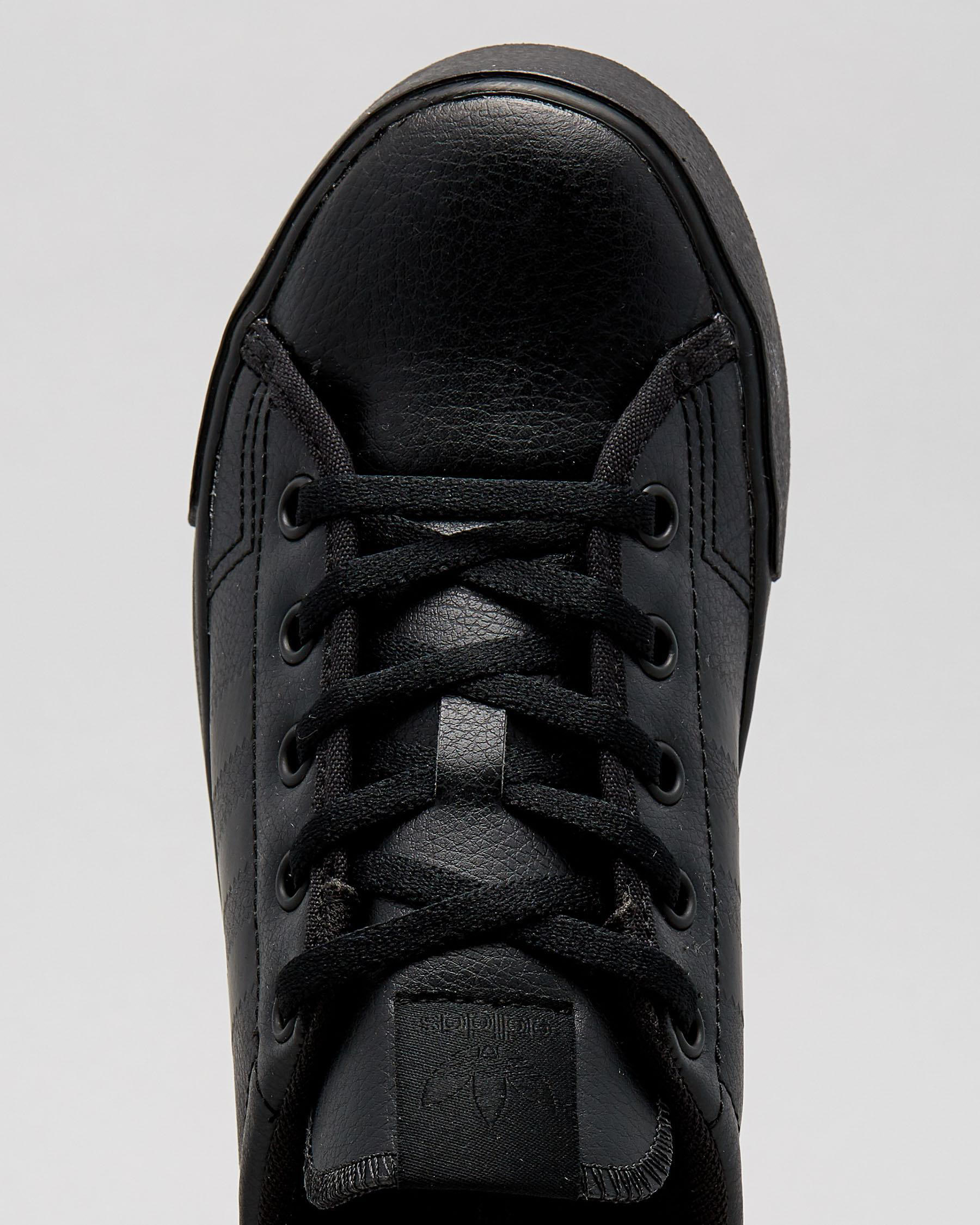 Shop adidas Boys' Adicourt BTS Shoes In Black/black/black - Fast ...