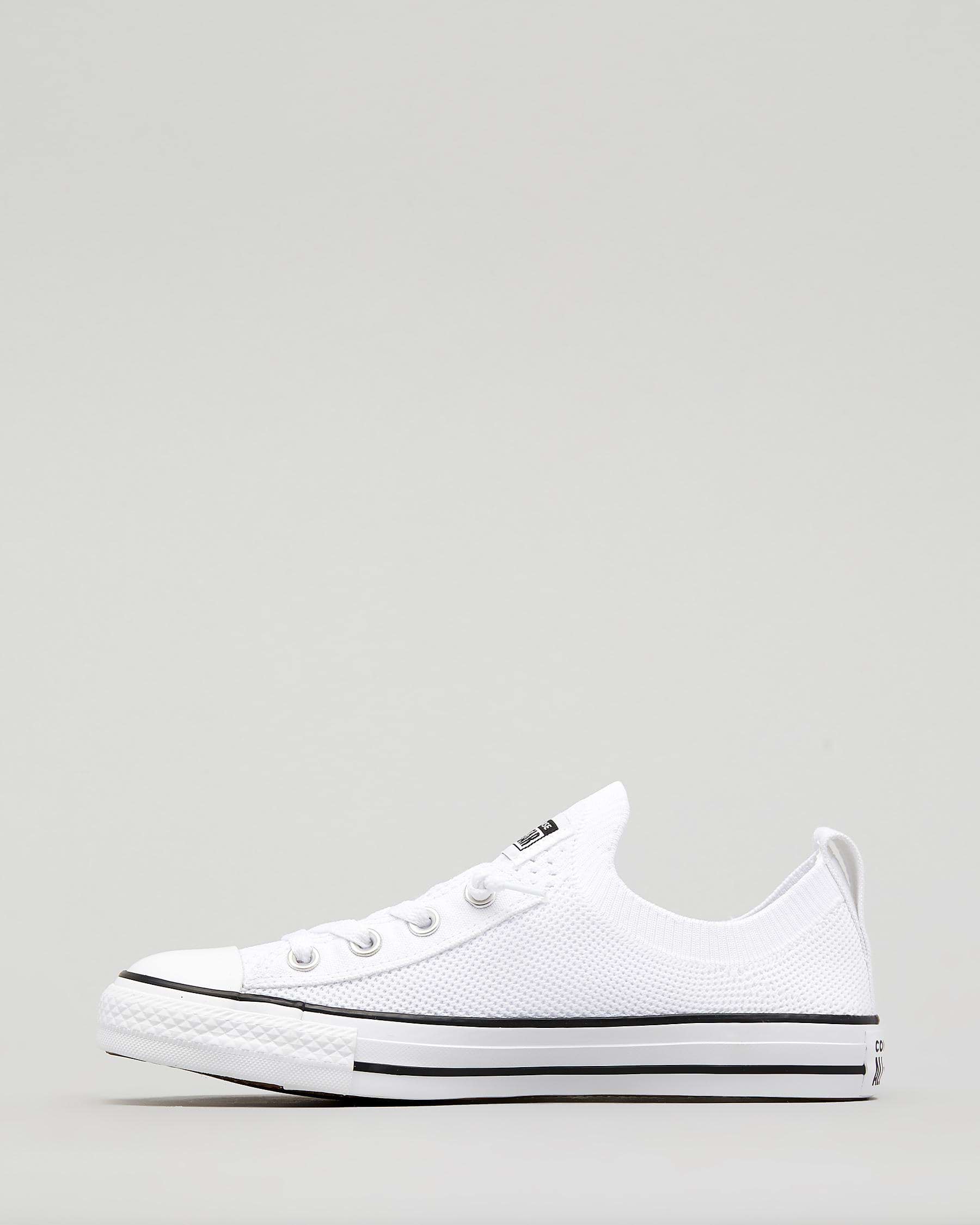 Shop Converse Womens Chuck Taylor Shoreline Lo-Pro Shoes In White/black ...