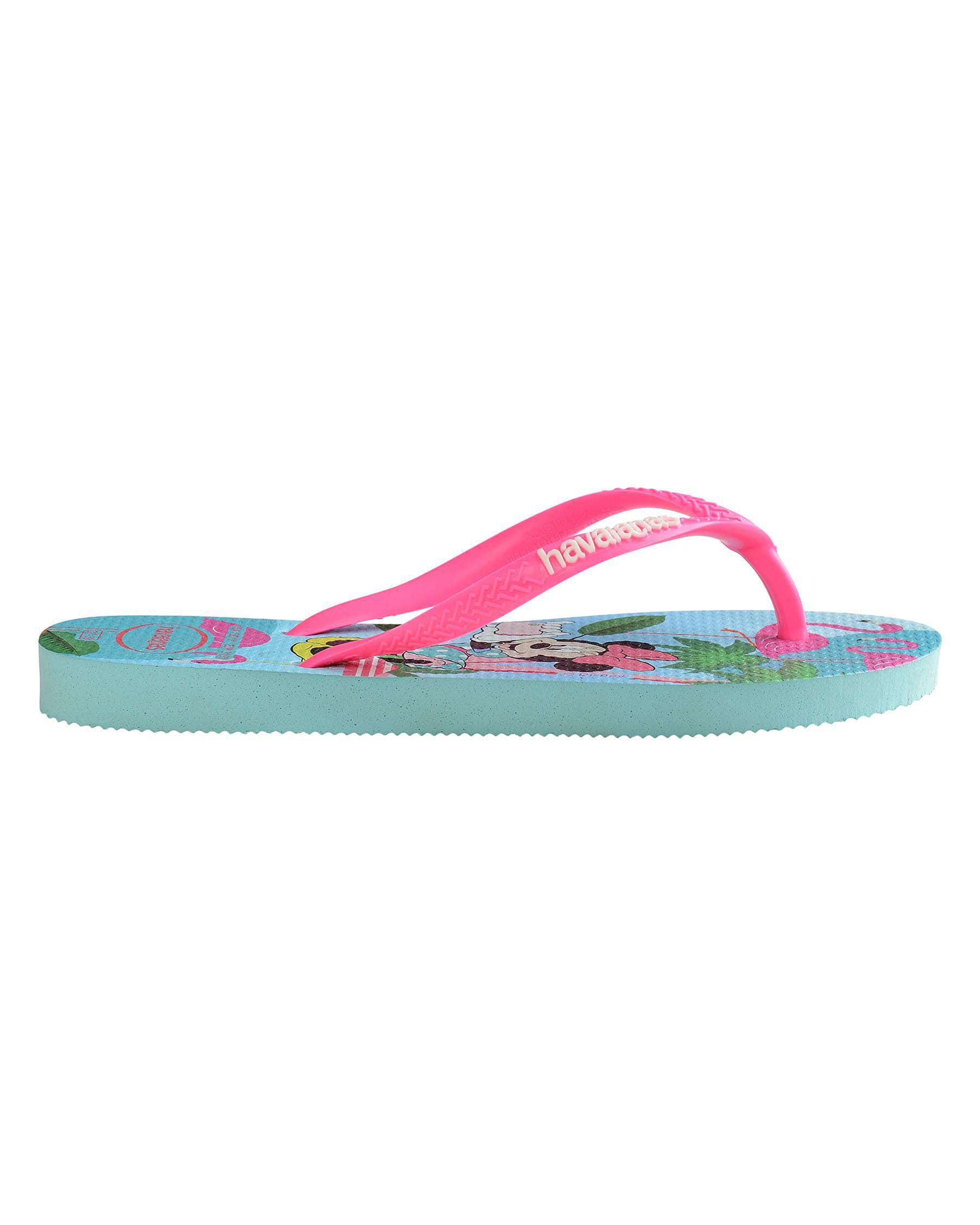 Shop Havaianas Kids' Slim Disney Cool Minnie Thongs In Ice Blue ...