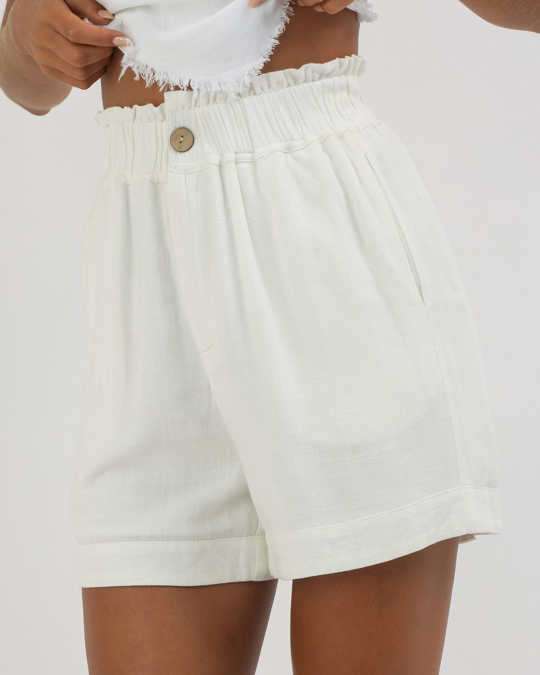 Mooloola Opal Dallis Shorts In White - Fast Shipping & Easy Returns ...