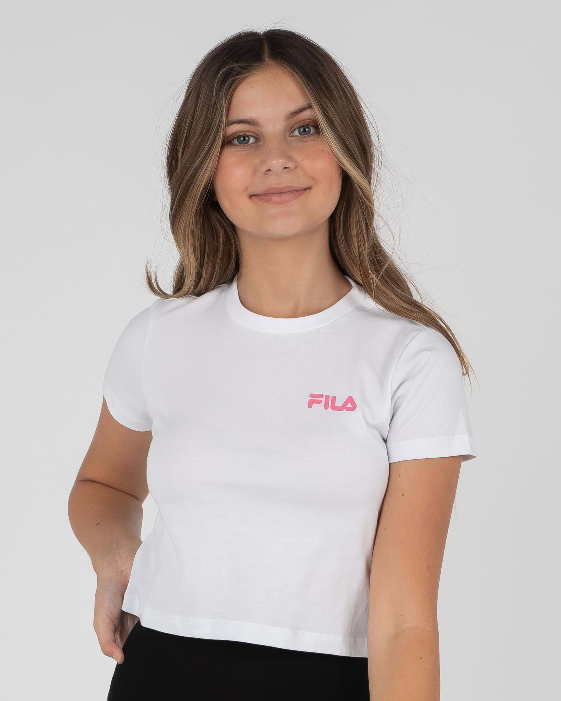 Fila Girls' Emilia T-Shirt In White | City Beach Australia