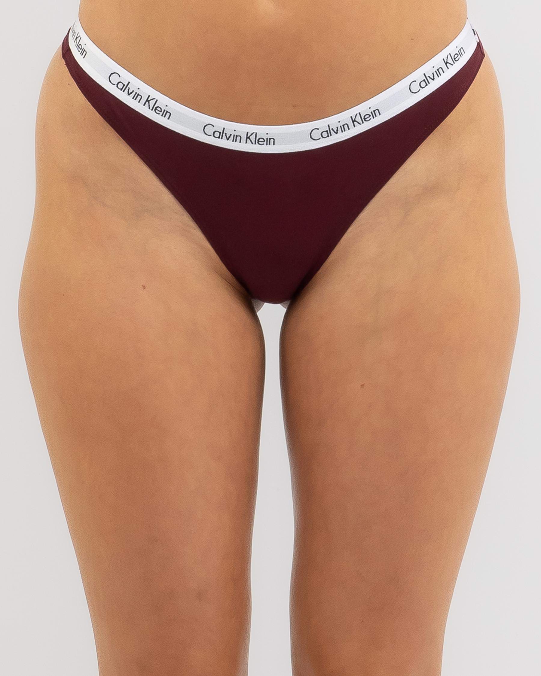 Calvin Klein Carousel Thong In Deep Rouge - FREE* Shipping & Easy