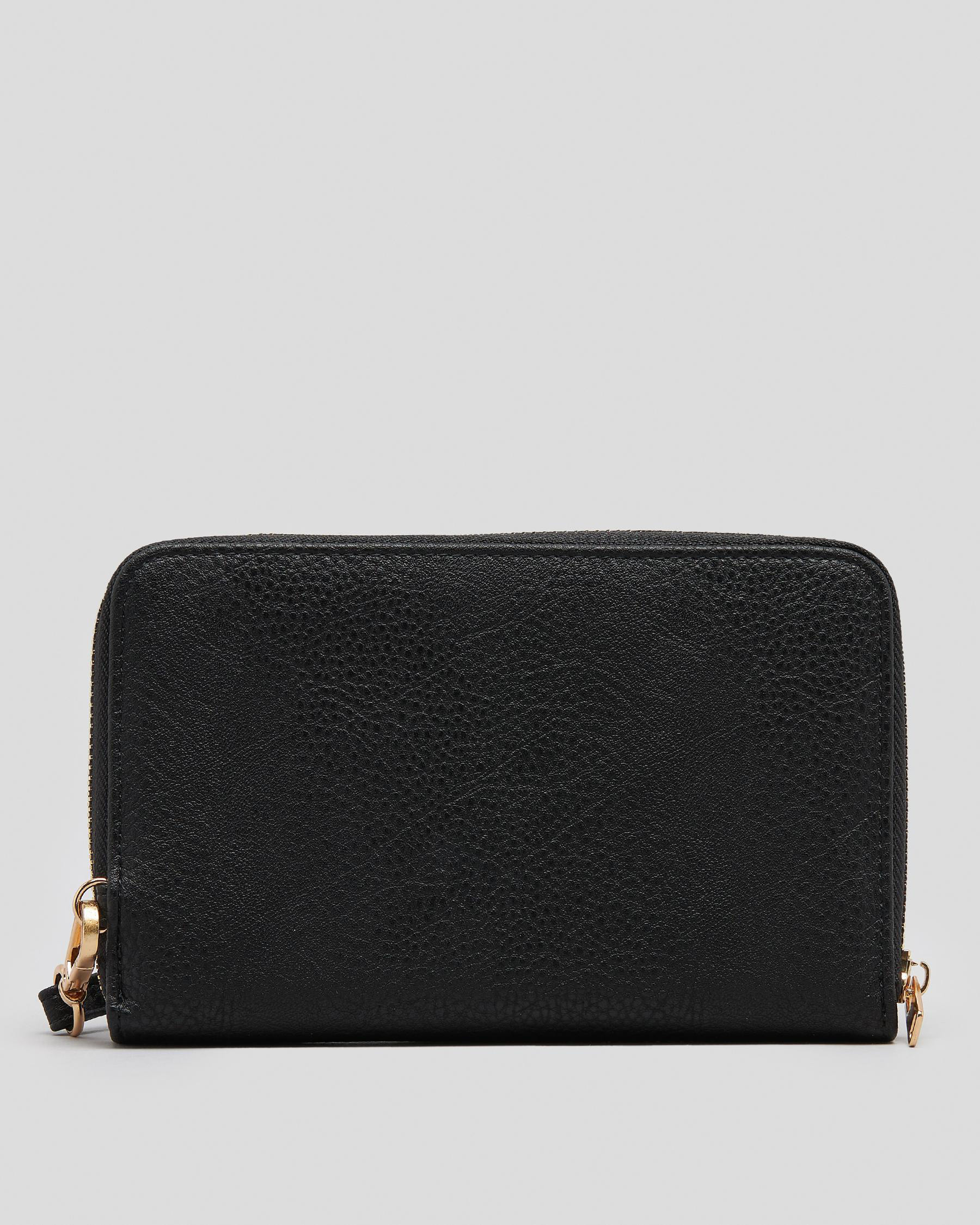 Shop Roxy Back In Brooklyn Travel Wallet In Anthracite - Fast Shipping ...