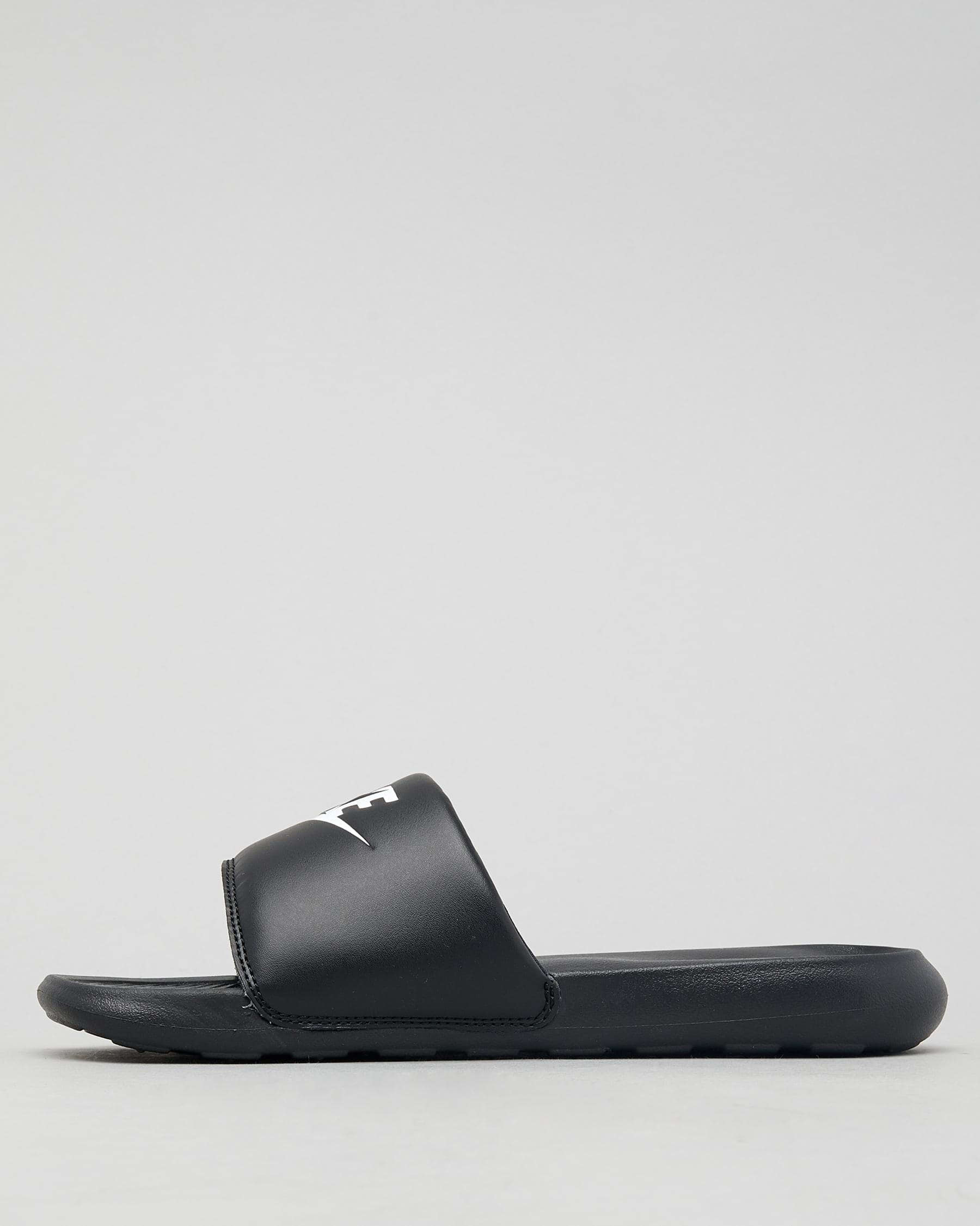 Shop Nike Womens' Victori One Slide Sandals In Black/white-black - Fast ...