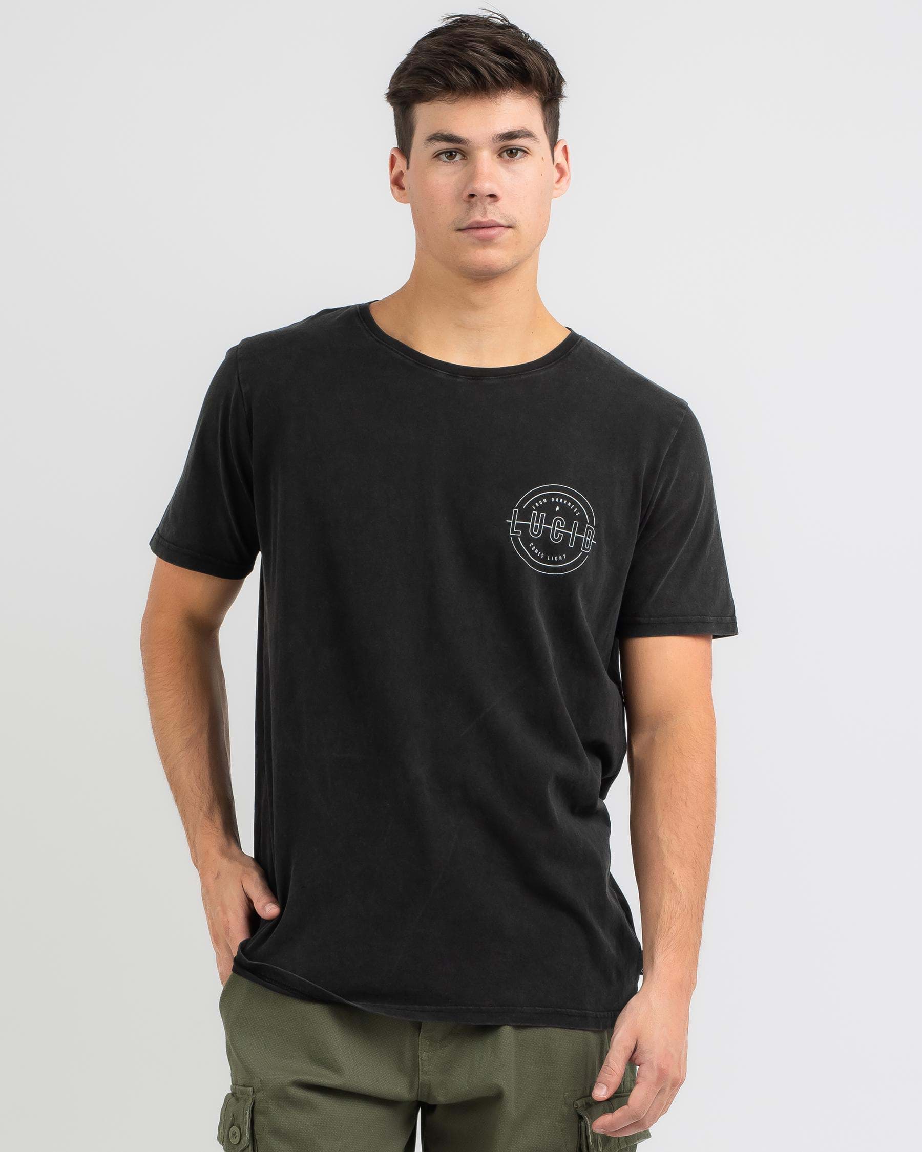 Shop Lucid Round Up T-Shirt In Black Acid - Fast Shipping & Easy ...