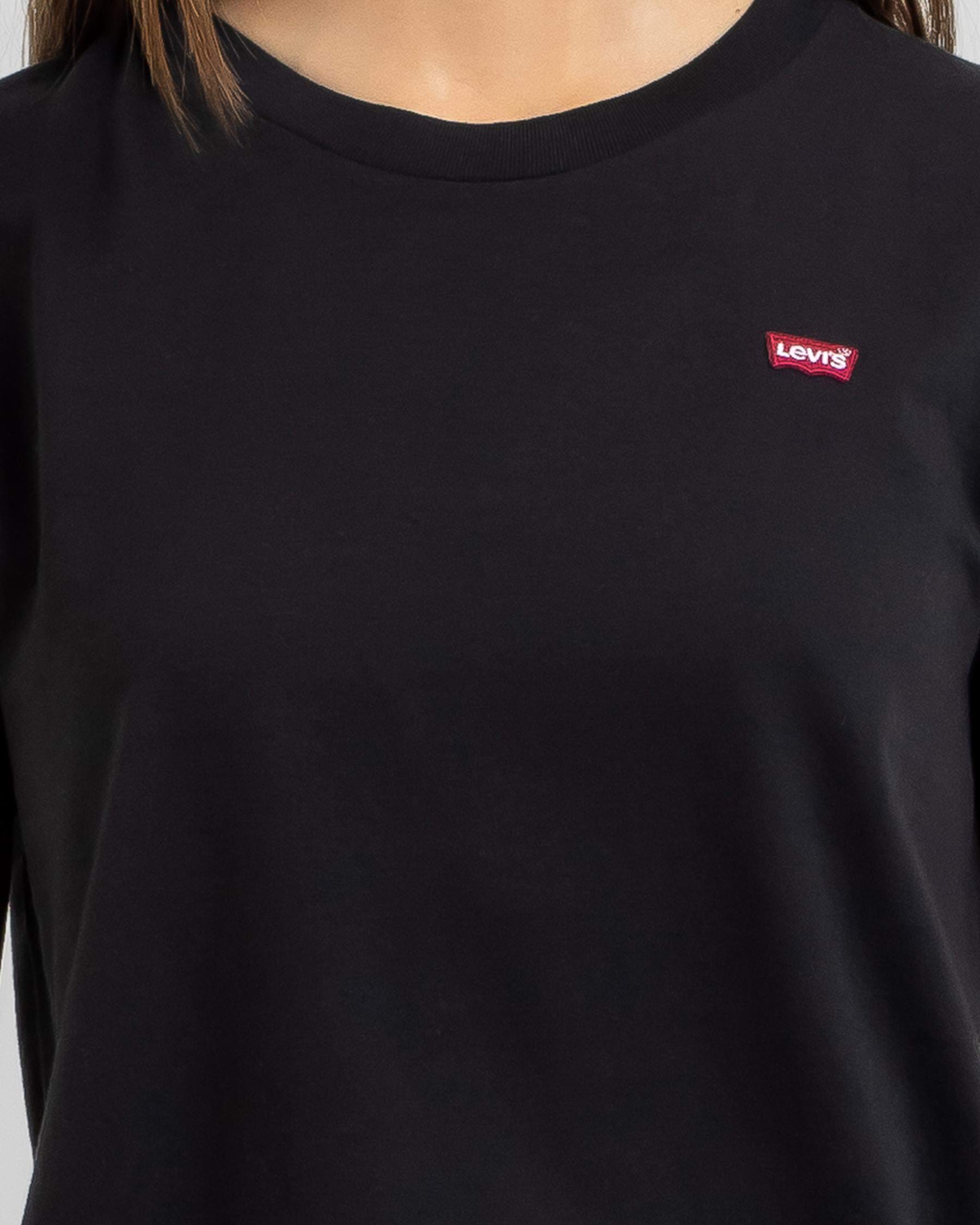 Shop Levi's Perfect T-Shirt In Mineral Black - Fast Shipping & Easy ...