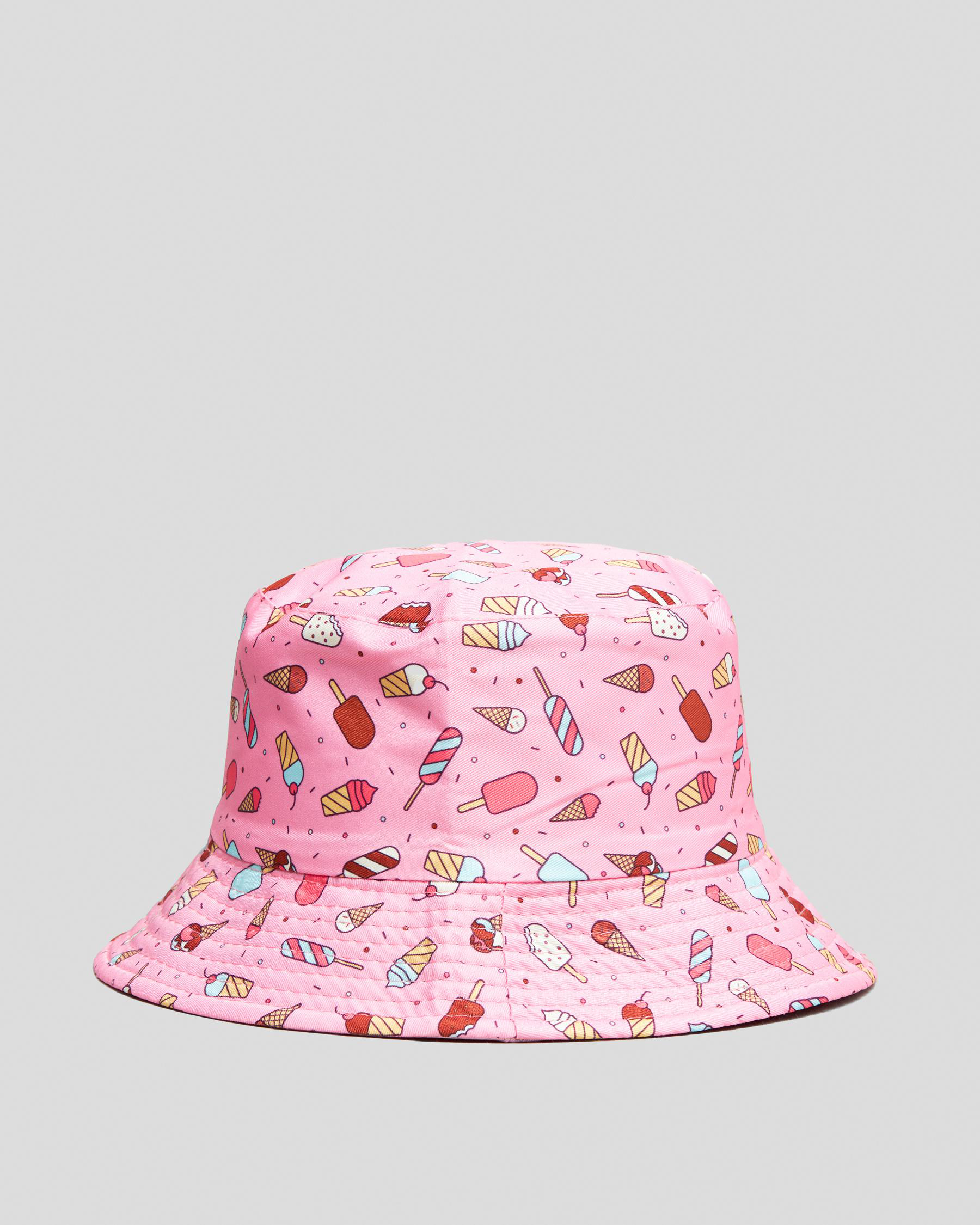 Shop Mooloola Toddlers' Ice Cream Reversible Bucket Hat In Pink - Fast ...