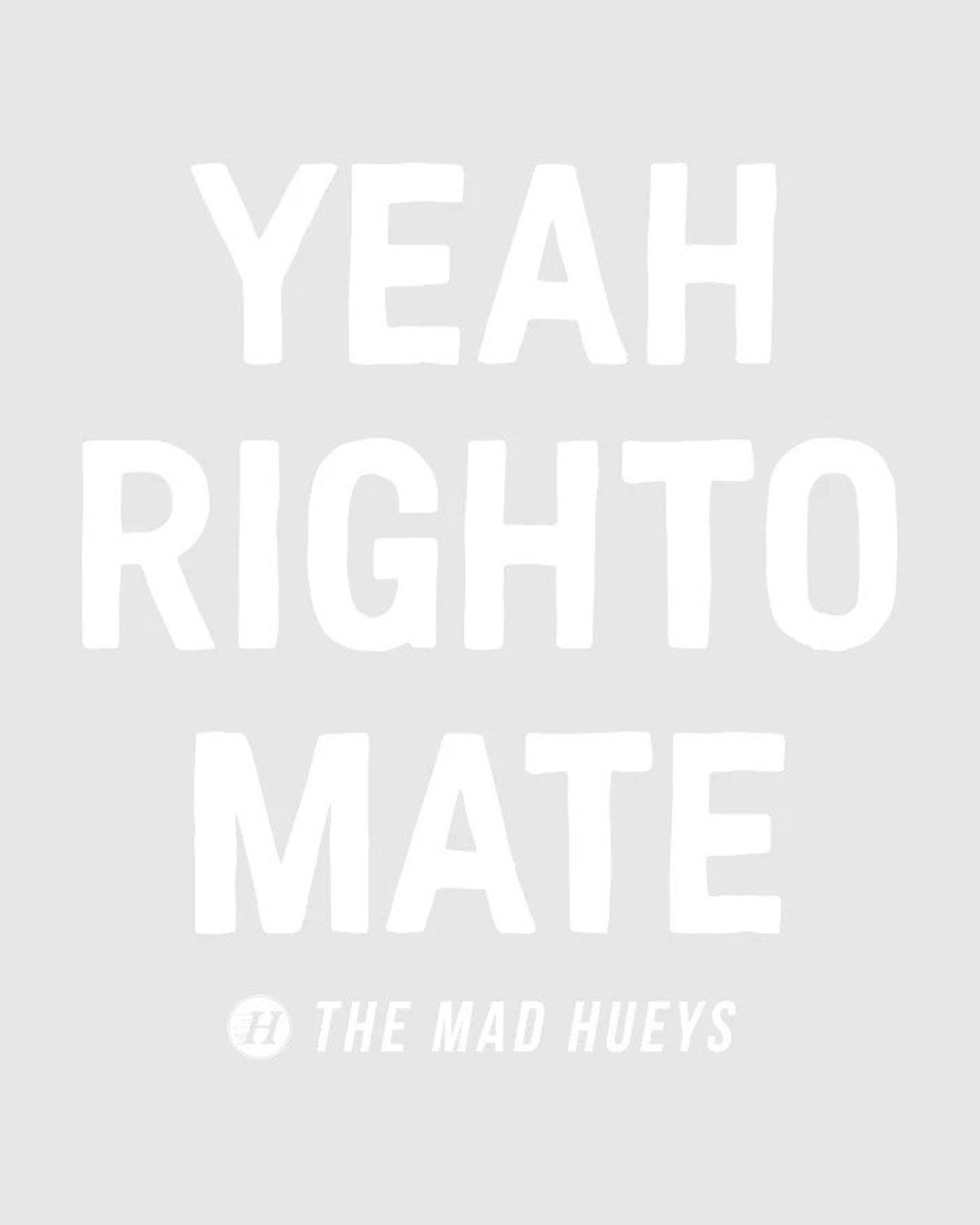 The Mad Hueys Yeah Righto Sticker In White Fast Shipping & Easy