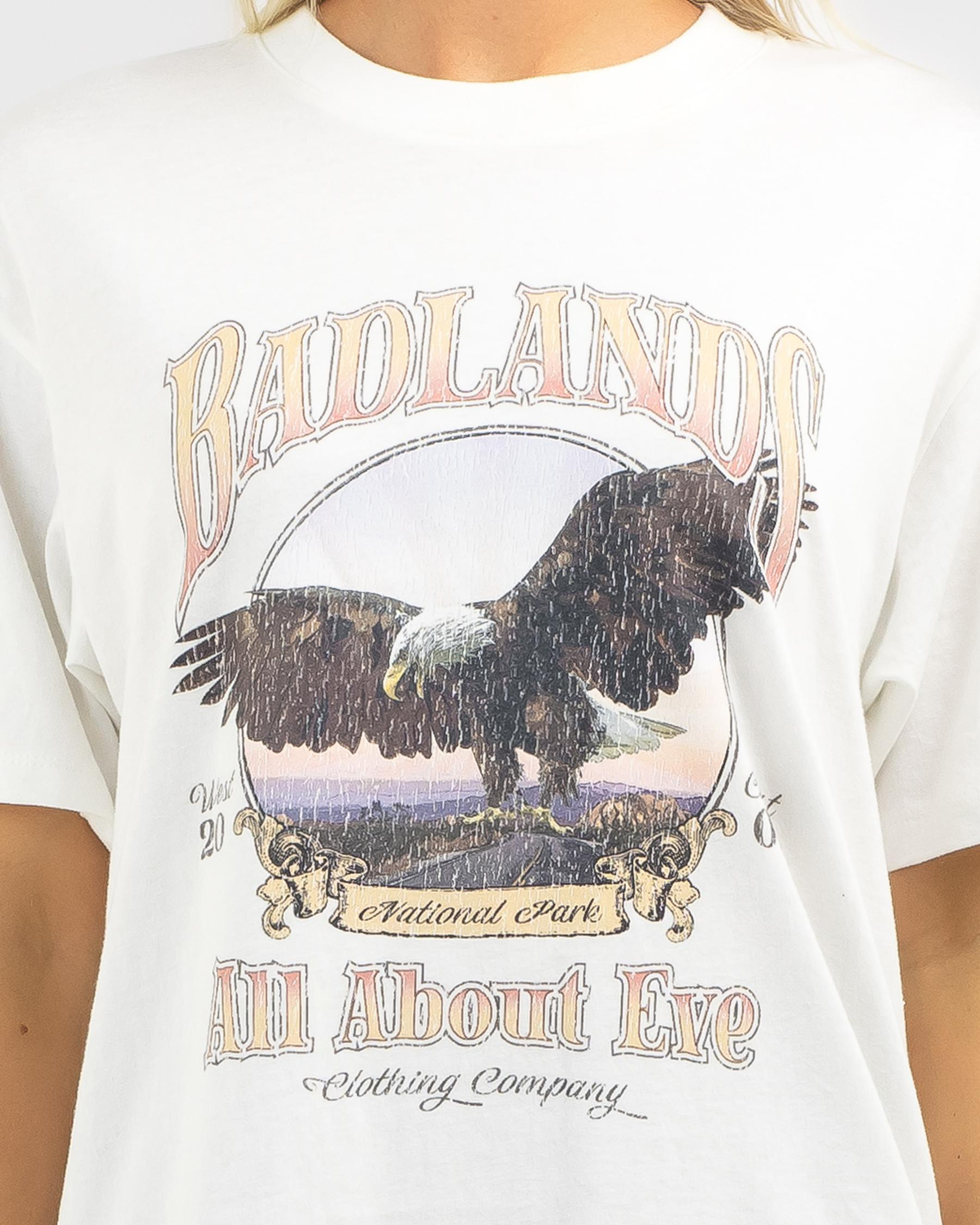 Shop All About Eve Badlands T-Shirt In Vintage White - Fast Shipping ...