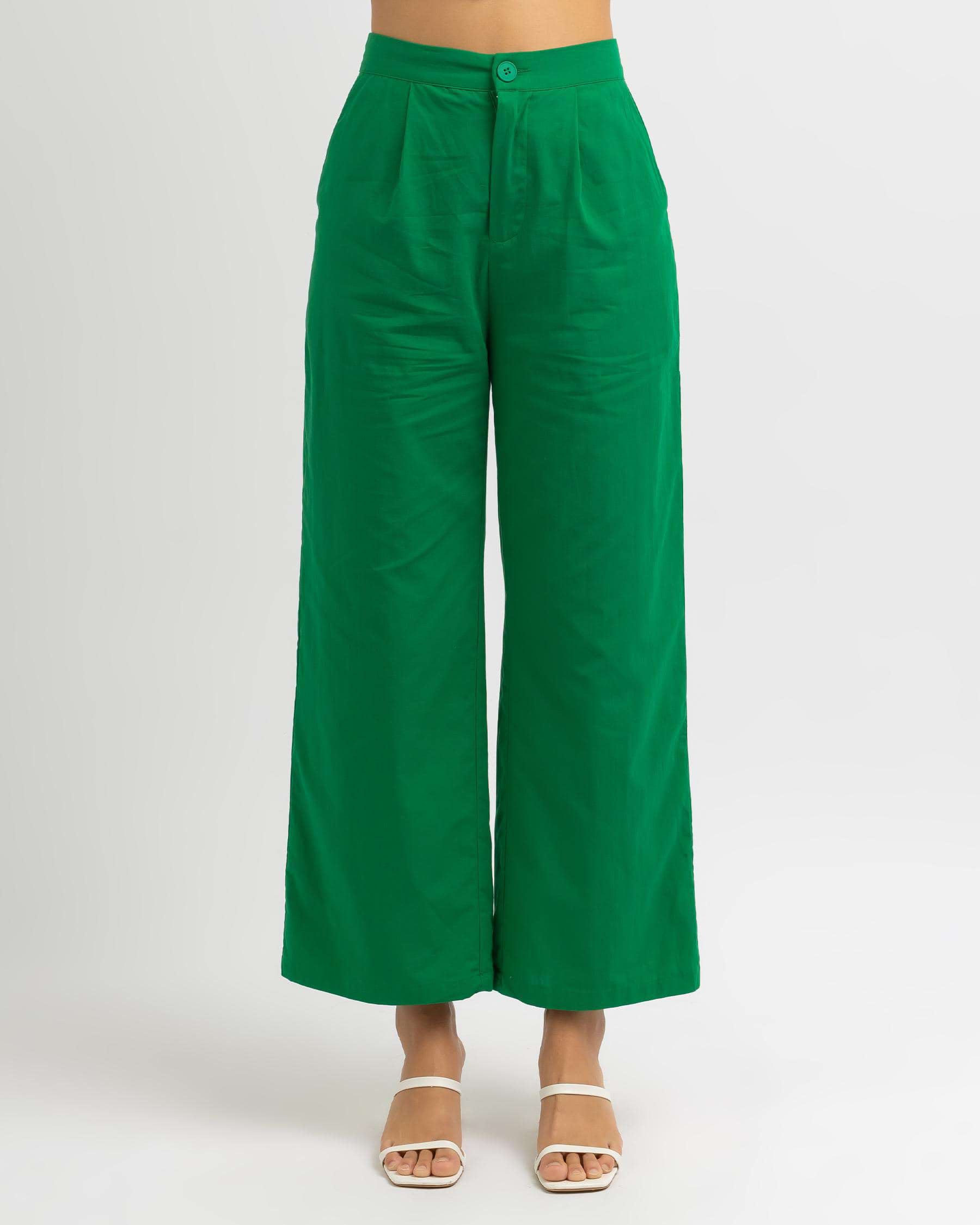 Shop Winnie & Co So Fly Pants In Green - Fast Shipping & Easy Returns ...