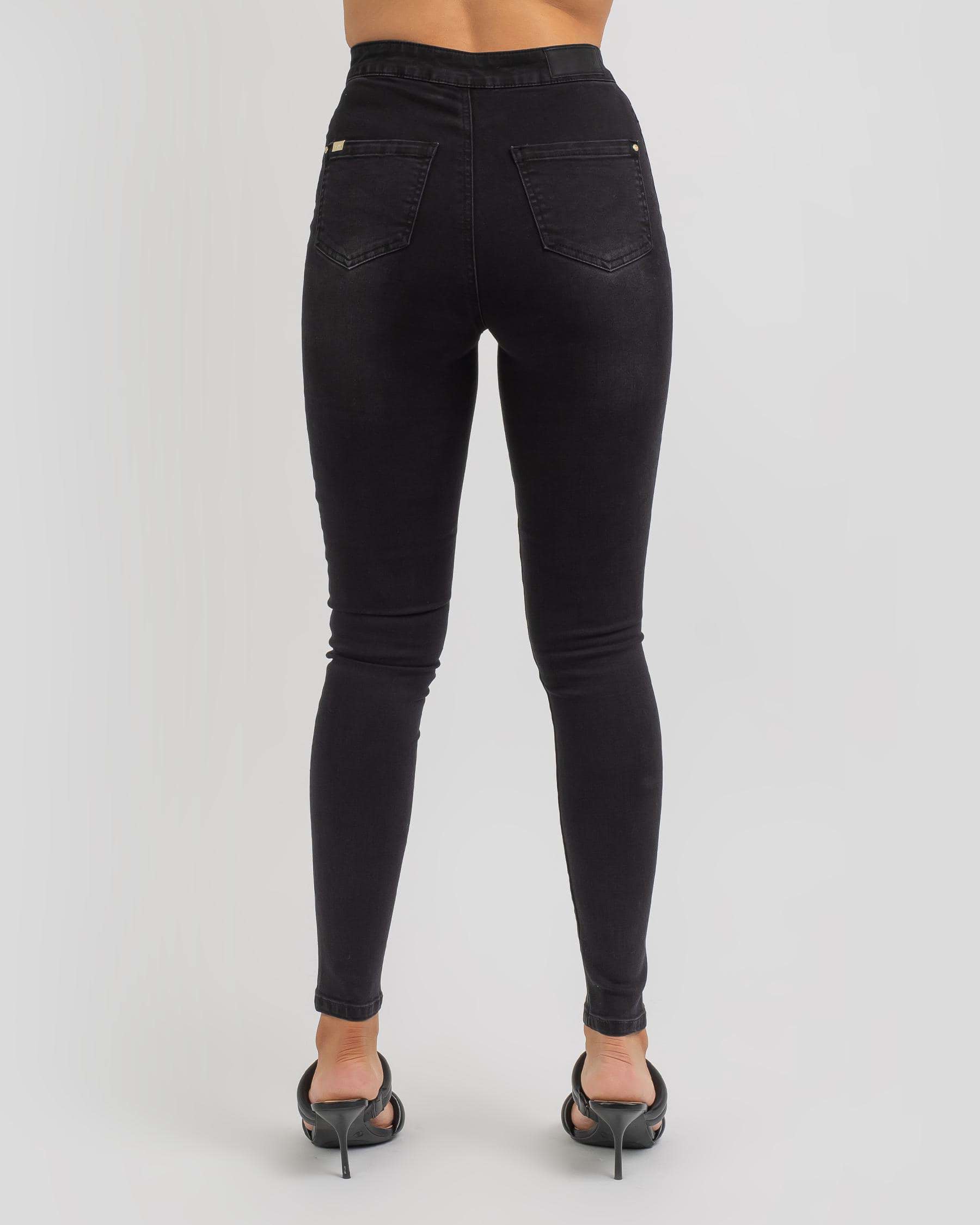 Shop Ava And Ever Oxford Jeggings In Washed Black - Fast Shipping ...