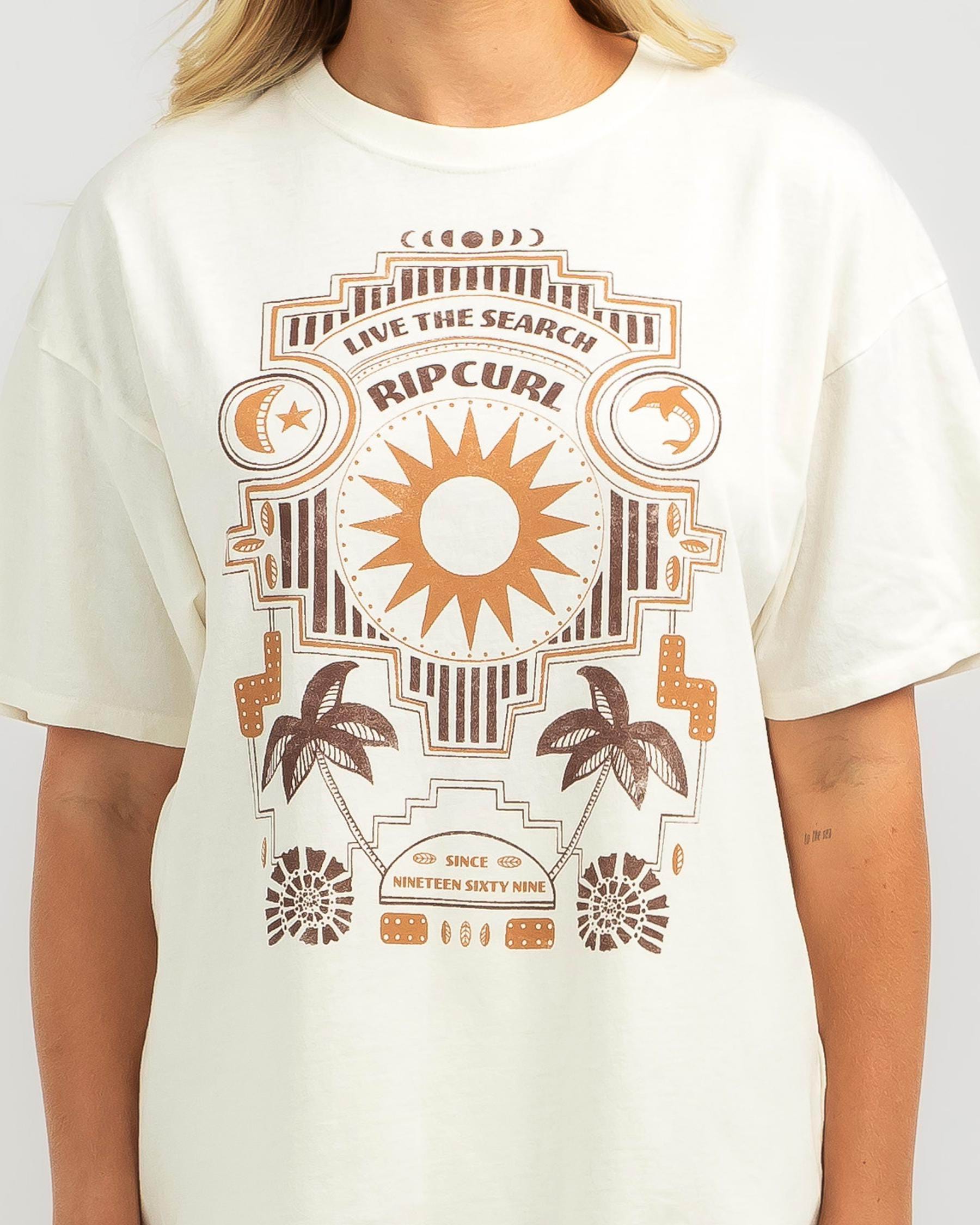 Shop Rip Curl Pacific Dreams Heritage T-Shirt In Bone - Fast Shipping ...