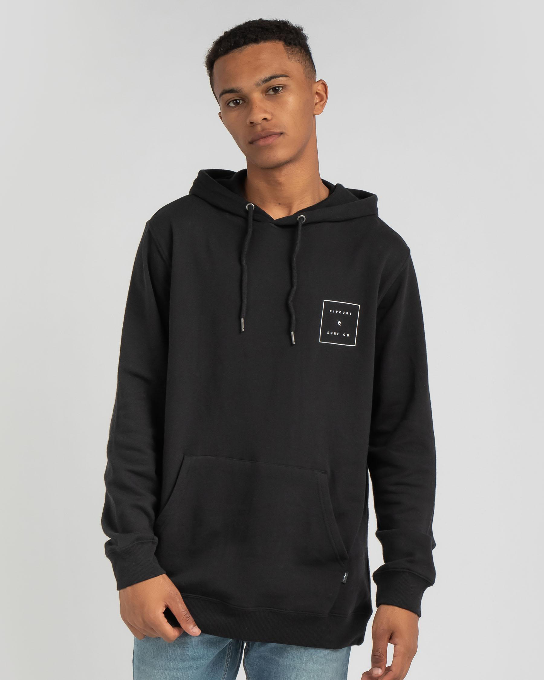 Shop Rip Curl Squared Hoodie In Black - Fast Shipping & Easy Returns ...