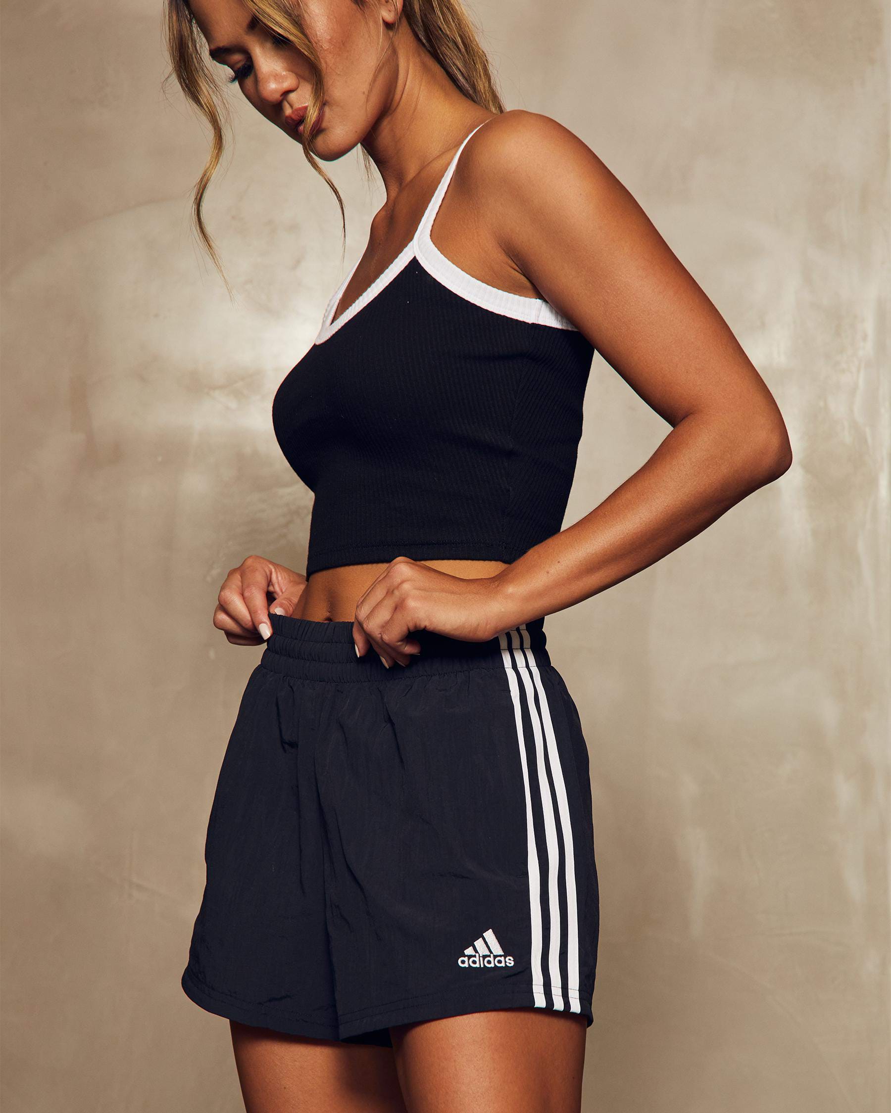 Adidas Essentials Stripe Shorts Shipping Beach Black/white Woven - City - United In & FREE* Returns States 3 Easy